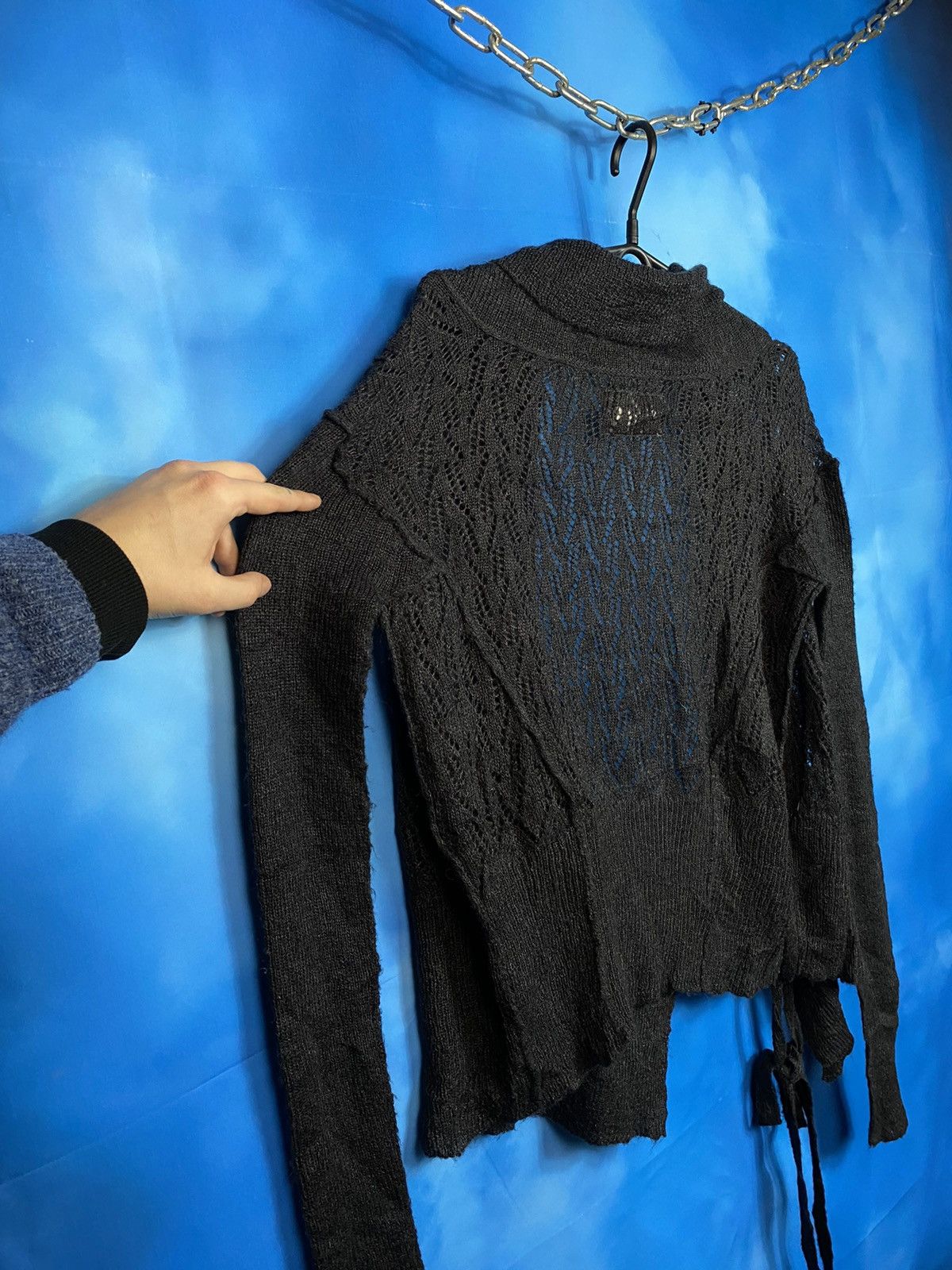 Allsaints × Vintage 💥 ALLSAINTS ASYMMETRICAL KNIT SWEATER Size XL / US 12-14 / IT 48-50 - 8 Thumbnail