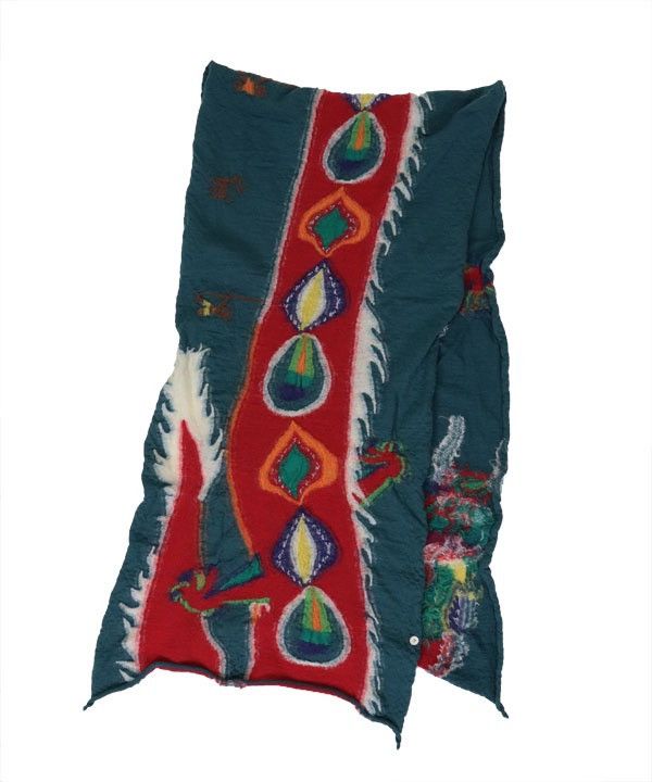 Kapital Kapital Fulled wool dragon dance HAPPY muffler scarf Size ONE SIZE - 2 Thumbnail