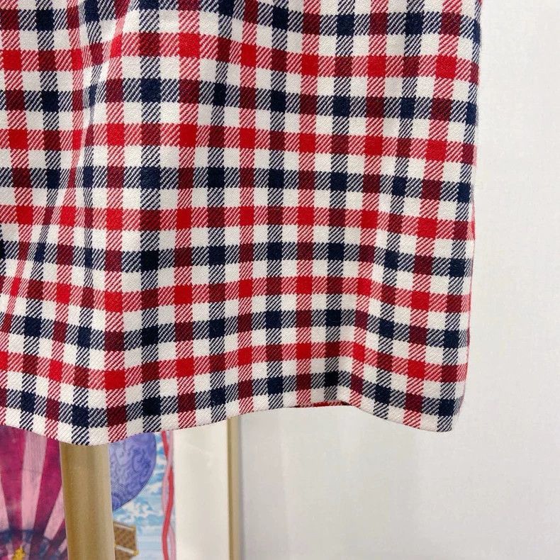 Dior Dior Red plaid wool skirt Size 26" / US 2 / IT 38 - 4 Thumbnail