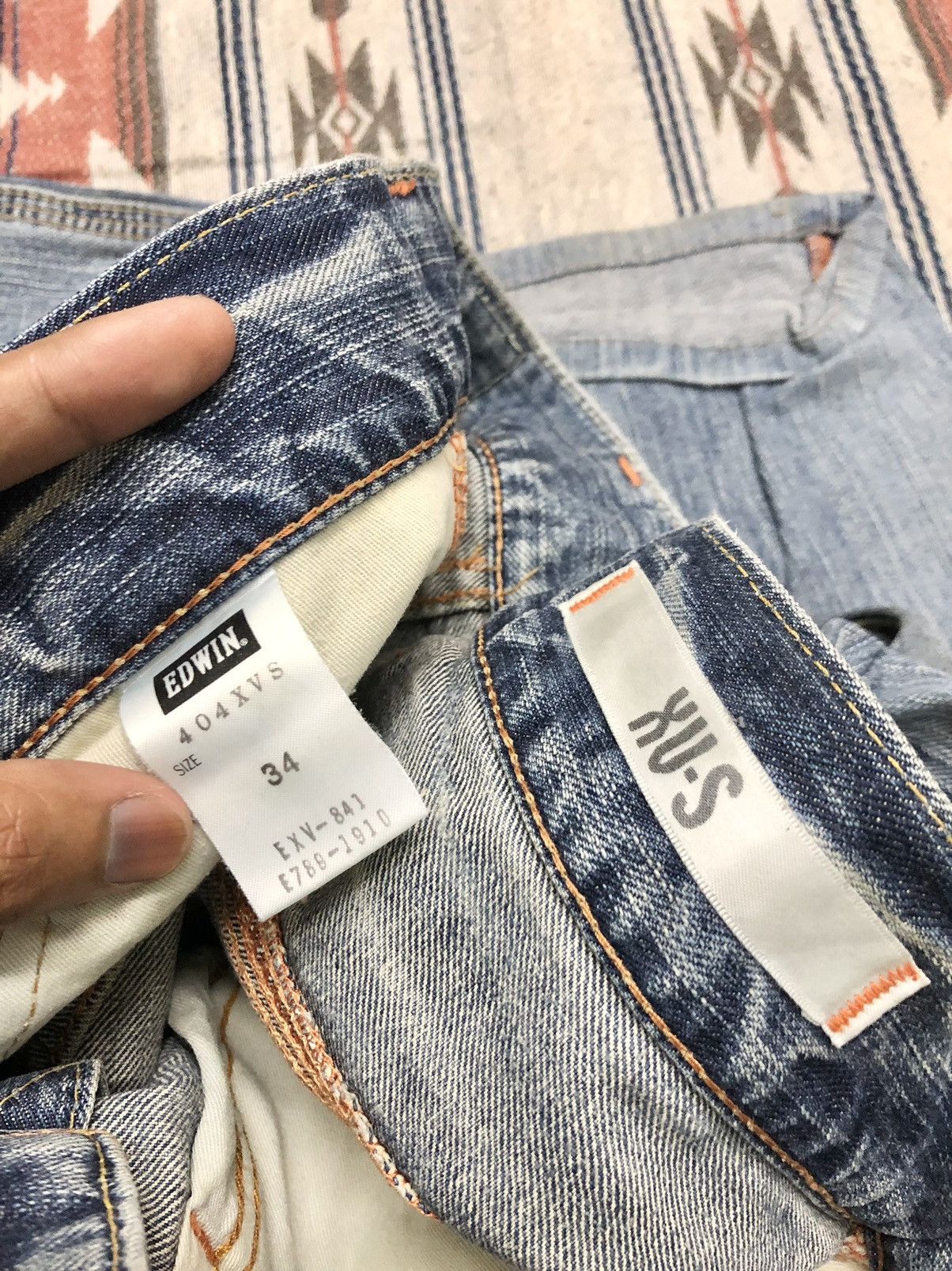Edwin EDWIN WASHED BLUE DISTRESSED DENIM Size US 34 / EU 50 - 5 Thumbnail