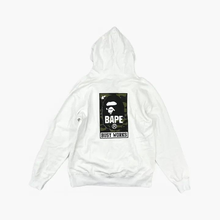 Bape BAPE Men's White SS22 Logo Hoodie Size US L / EU 52-54 / 3 - 3 Thumbnail