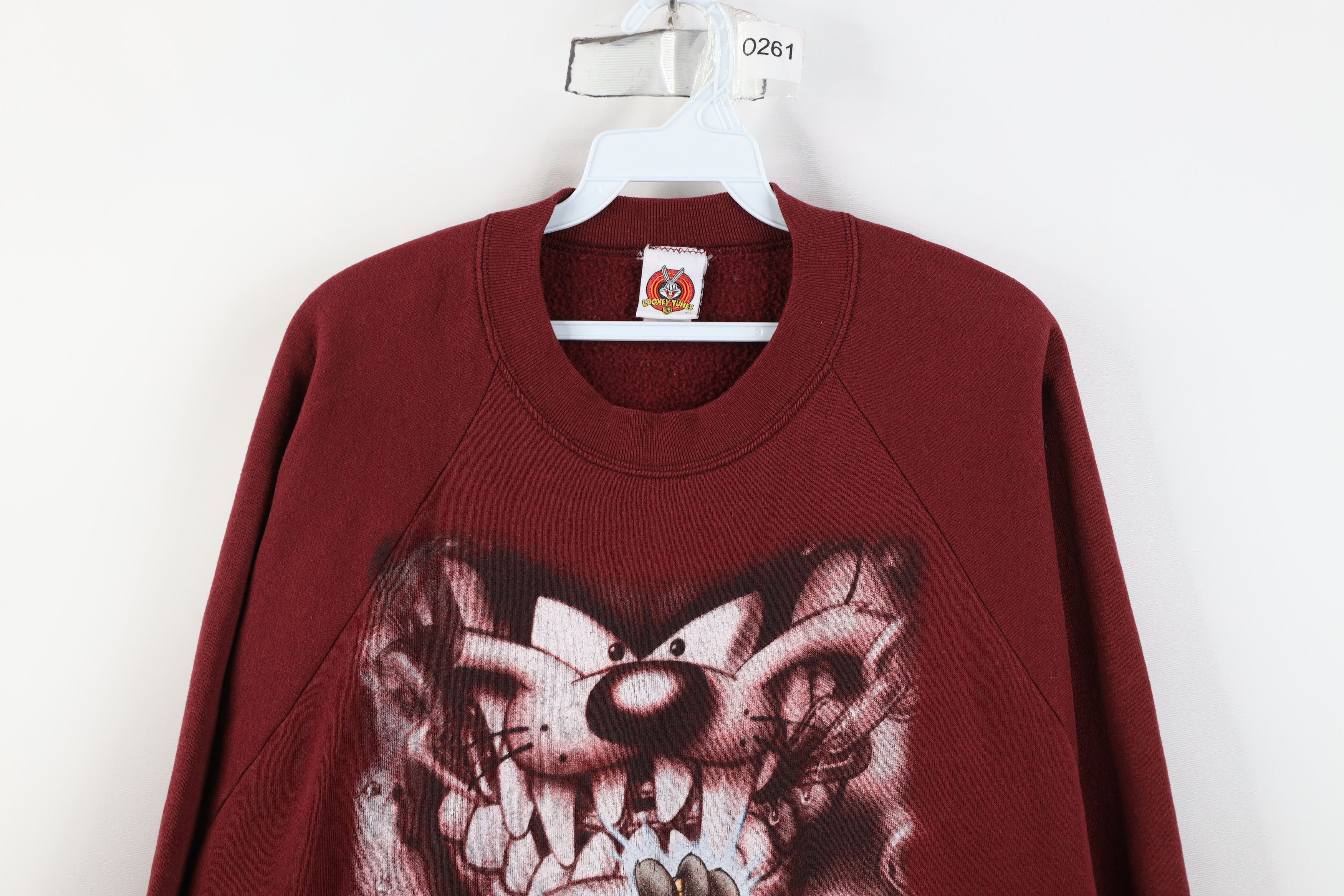 Vintage Vintage 90s Looney Tunes Taz Tazmanian Devil Sweatshirt Size US XXL / EU 58 / 5 - 2 Thumbnail