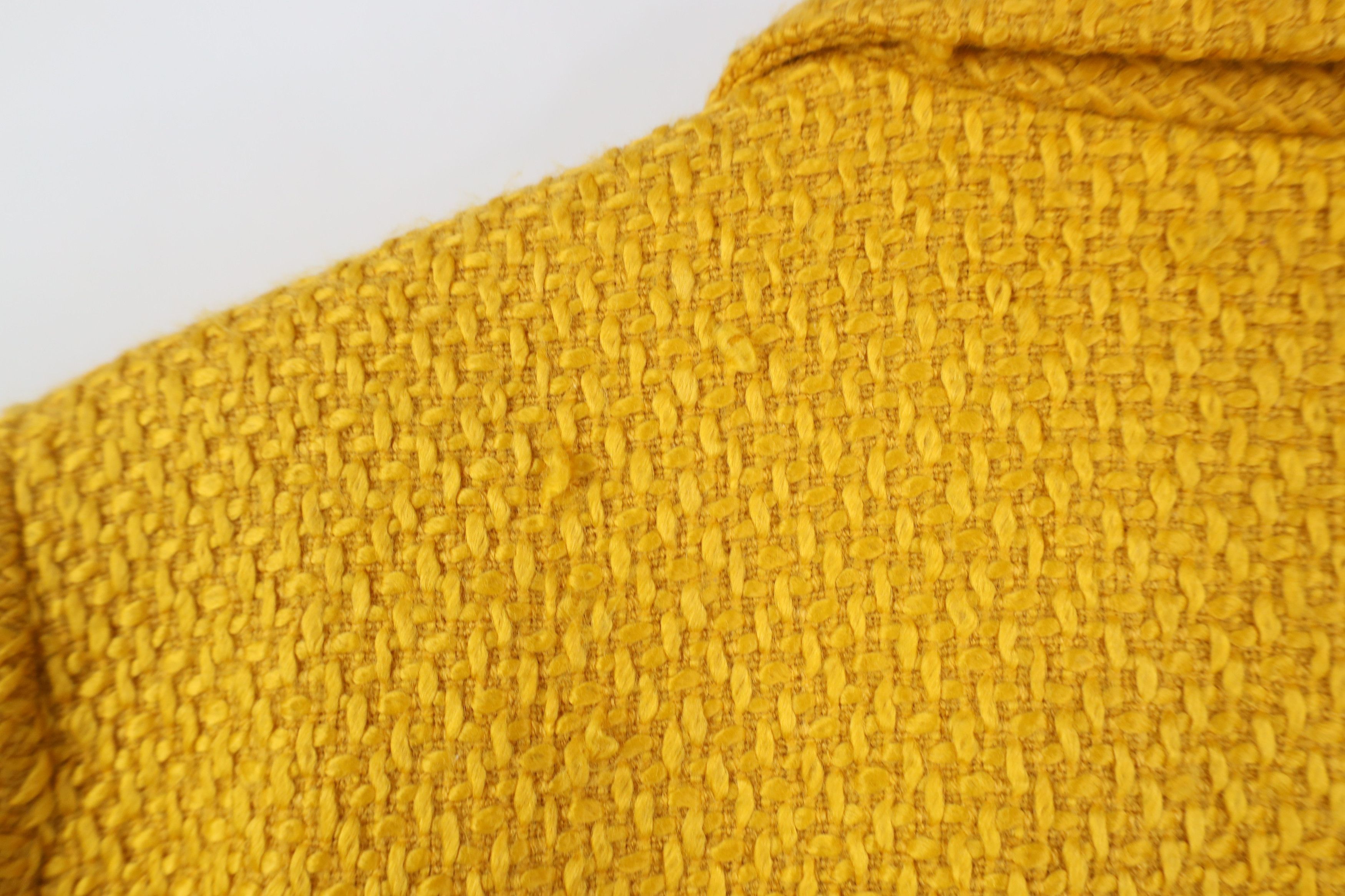 Vintage Vintage 90s Streetwear Weave Suit Coat Blazer Jacket Yellow Size XL / US 12-14 / IT 48-50 - 10 Thumbnail