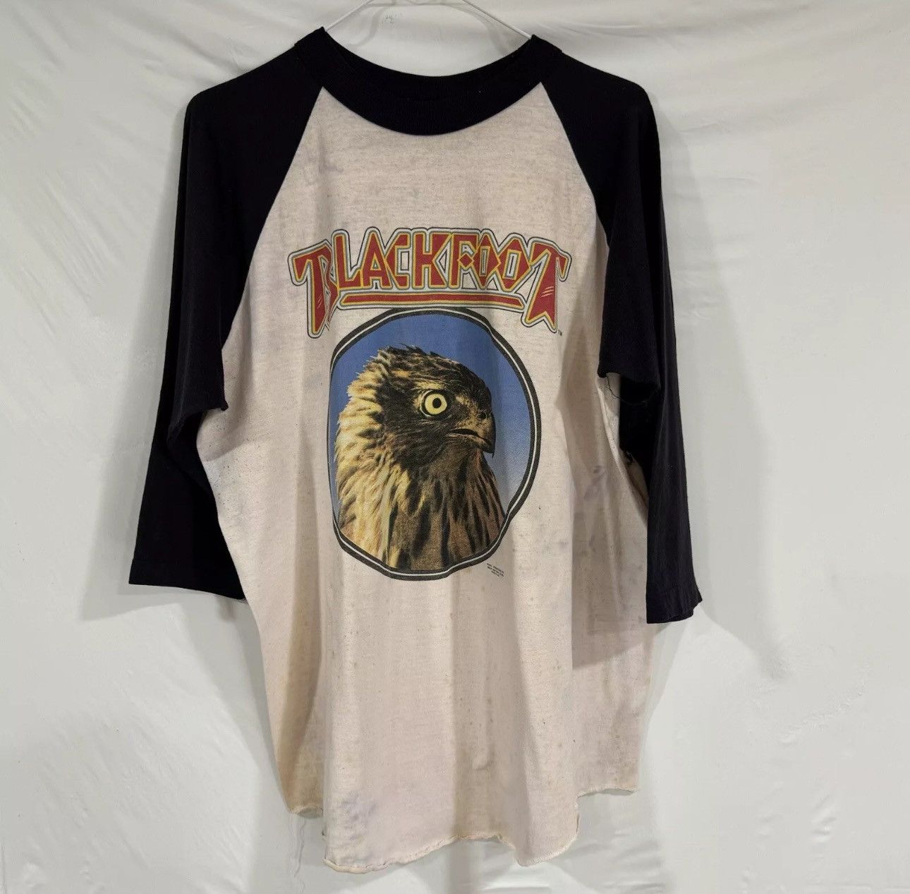 Vintage Blackfoot Marauder World Tour 1981-85 Rock Band Raglan Shirt Size US M / EU 48-50 / 2 - 1 Thumbnail
