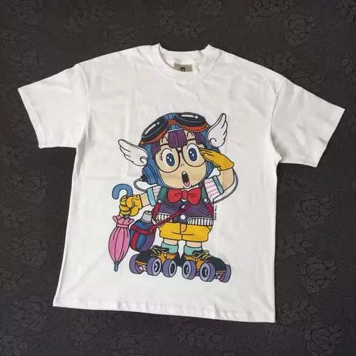 Japanese Brand Classic Cartoon ARALE Graphic Printed Vintage T Shirt Size US L / EU 52-54 / 3 - 1 Thumbnail