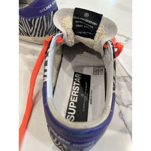 Golden Goose Golden Goose Superstar Zebra-Striped Sneakers Size 38 Size US 8 / IT 38 - 9 Thumbnail