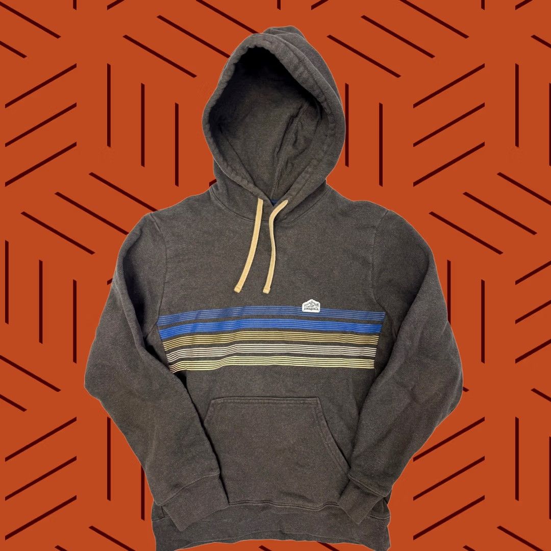 Patagonia Patagonia Uprisal Hoody Brown Stripe Graphic Pullover Sweatshirt Women's S Size S / US 4 / IT 40 - 1 Thumbnail