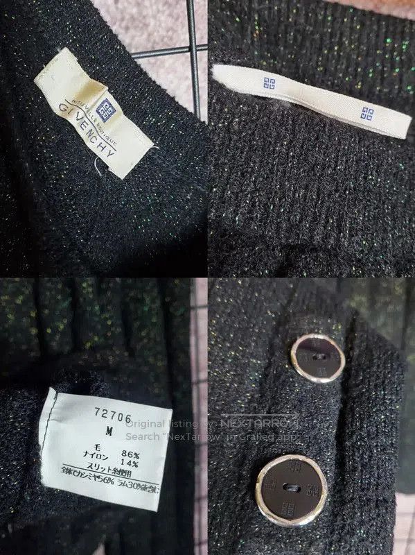 Givenchy Givenchy Black Wool Blend Long Sleeve Knit Top . Size M / US 6-8 / IT 42-44 - 8 Thumbnail