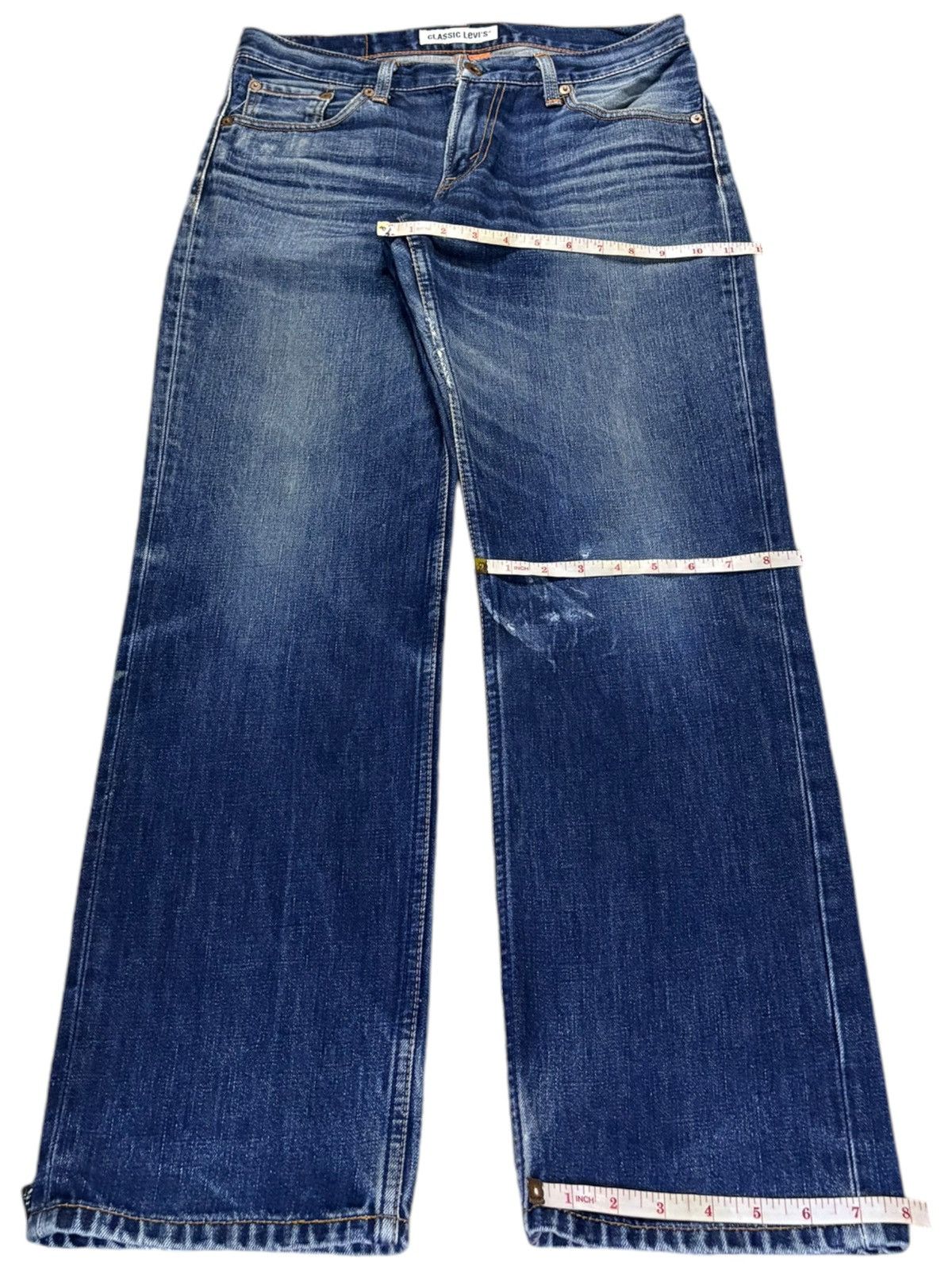 Levi's Vintage 90s Levis 502 Blue Wash Distressed Loose Jeans Size US 32 / EU 48 - 14 Thumbnail