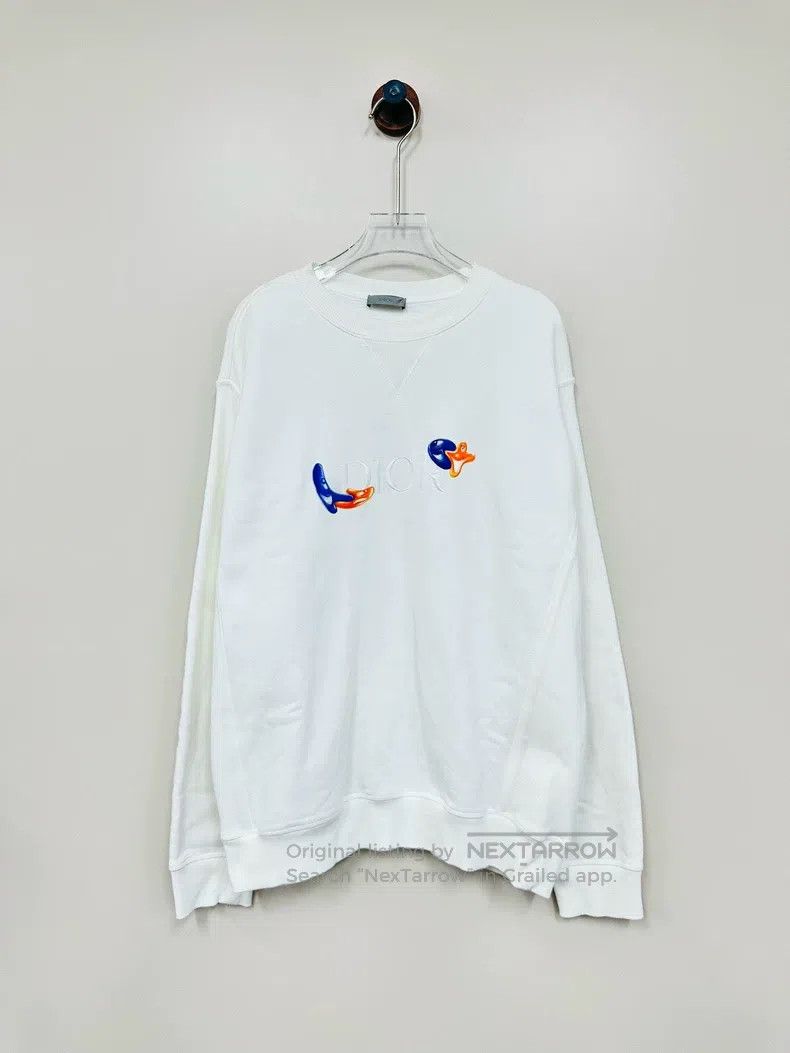 Dior Dior Co-branded white letter print long-sleeved sweatshirt Size US L / EU 52-54 / 3 - 1 Thumbnail