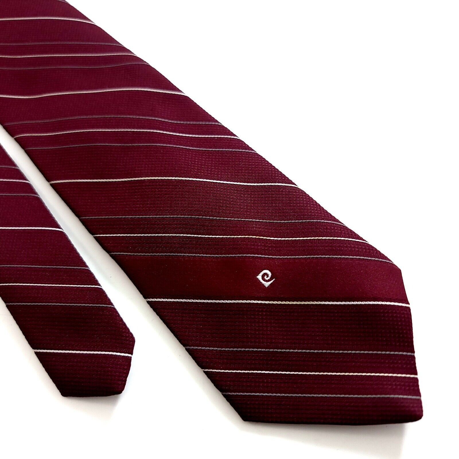 Pierre Cardin Vintage Pierre Cardin Polyester Maroon Red Woven Striped Sho Size ONE SIZE - 1 Thumbnail