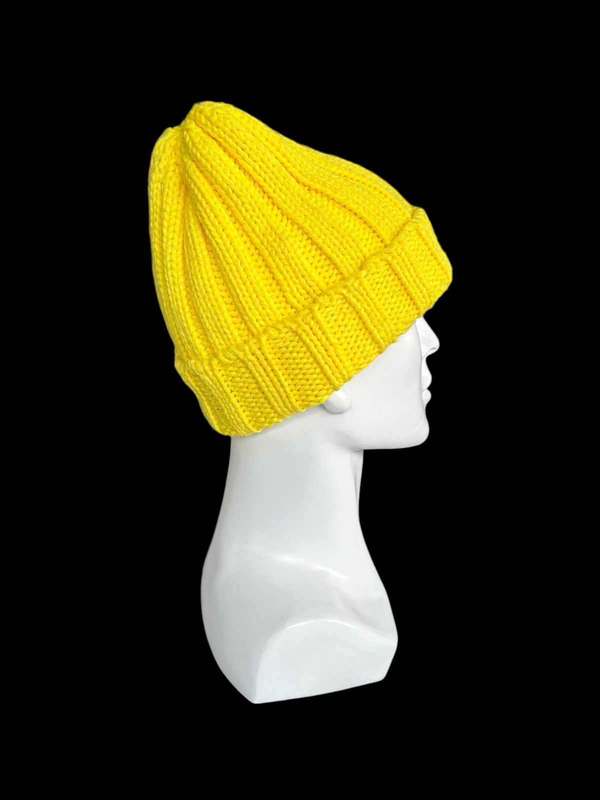 Japanese Brand × Kapital × Vintage Japanese Crochet Knitted yellow Beanie Hats 🎌☠️☠️ Size ONE SIZE - 2 Thumbnail
