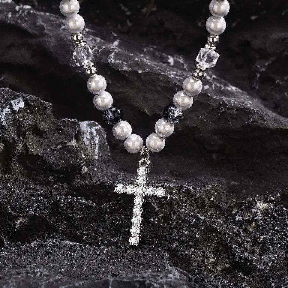 Jewelry × Vintage Crystal Cross Pendant Necklaces Size ONE SIZE - 6 Thumbnail