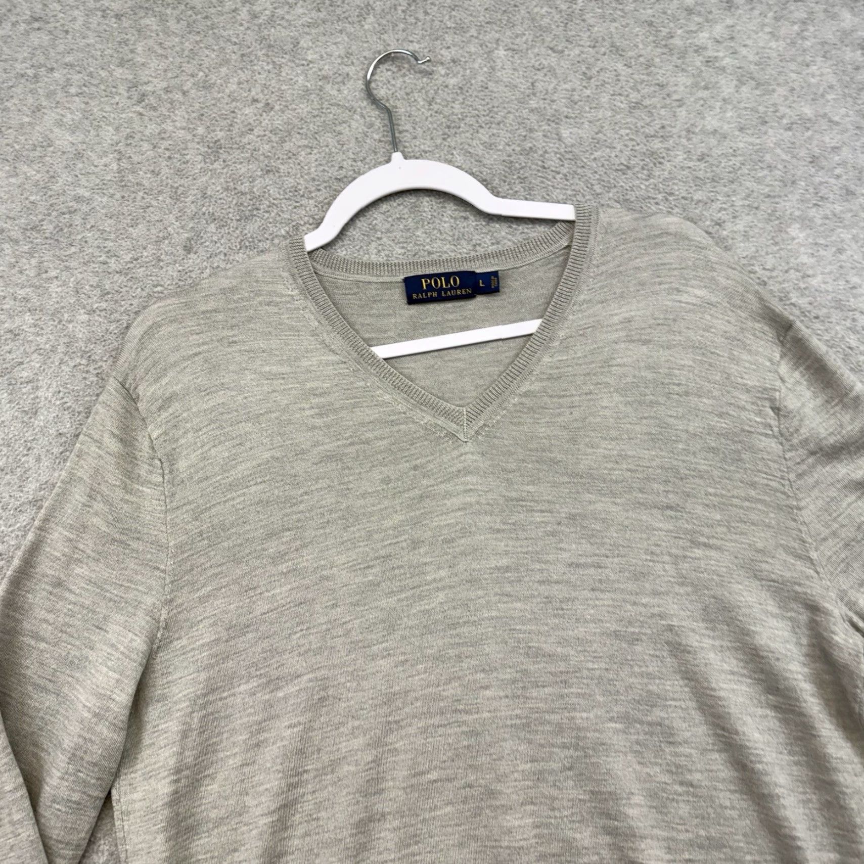Polo Ralph Lauren Polo Ralph Lauren Sweater Merino Wool Silk Cashmere Crewneck Mens L Gray Size US L / EU 52-54 / 3 - 3 Thumbnail