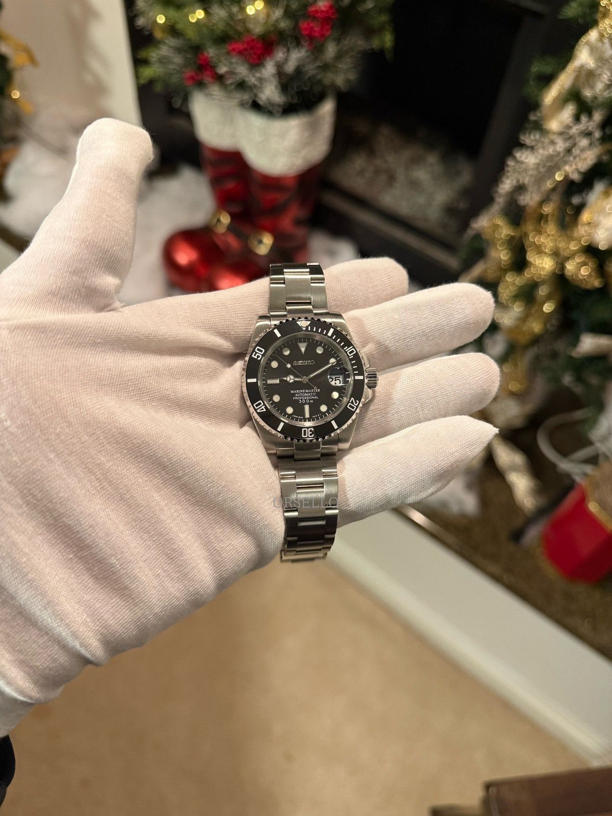Seiko Seiko mod watch submariner black 40mm Size ONE SIZE - 1 Thumbnail