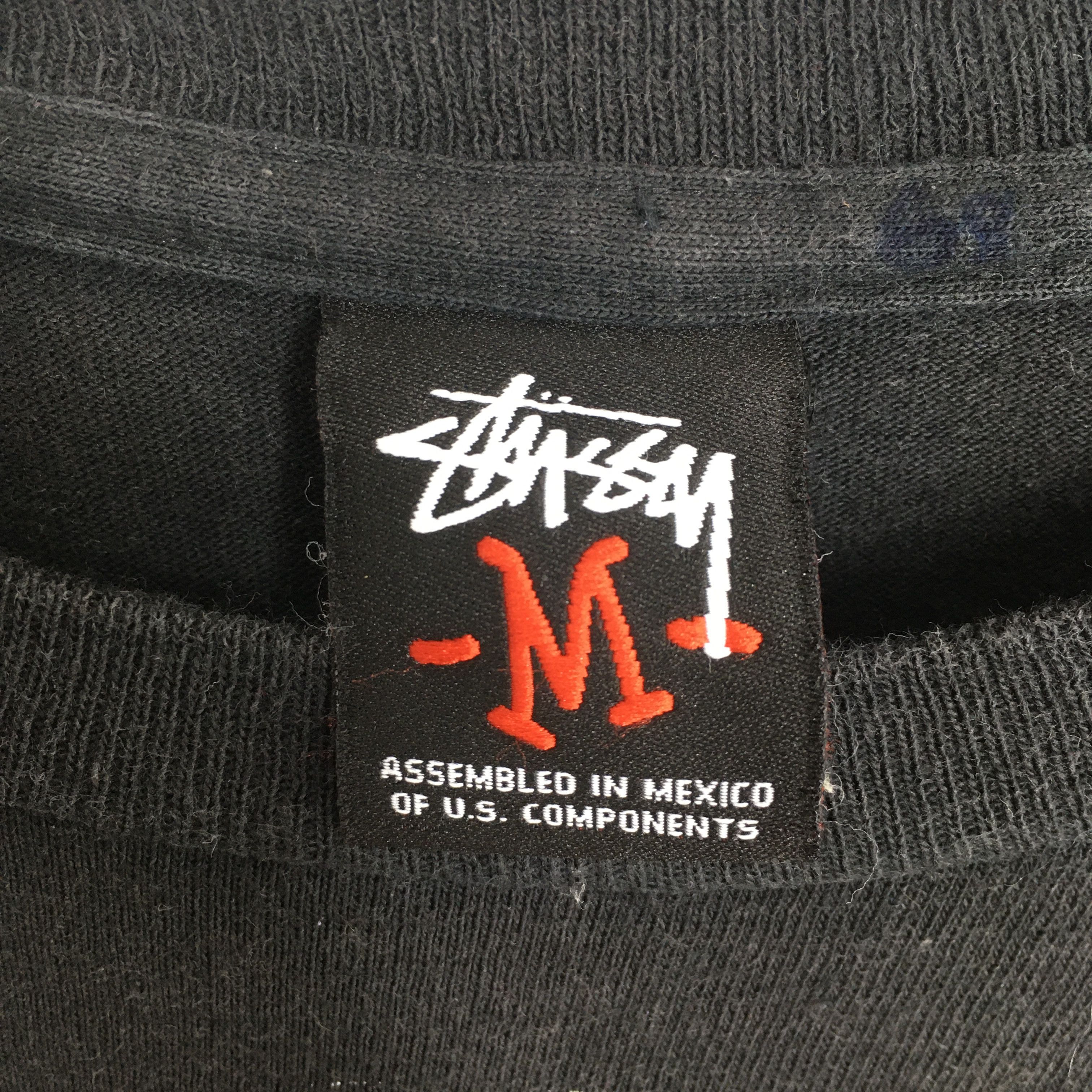 Stussy × Vintage Vintage 90's Stussy Usa Black Tshirt Medium Size US M / EU 48-50 / 2 - 5 Thumbnail