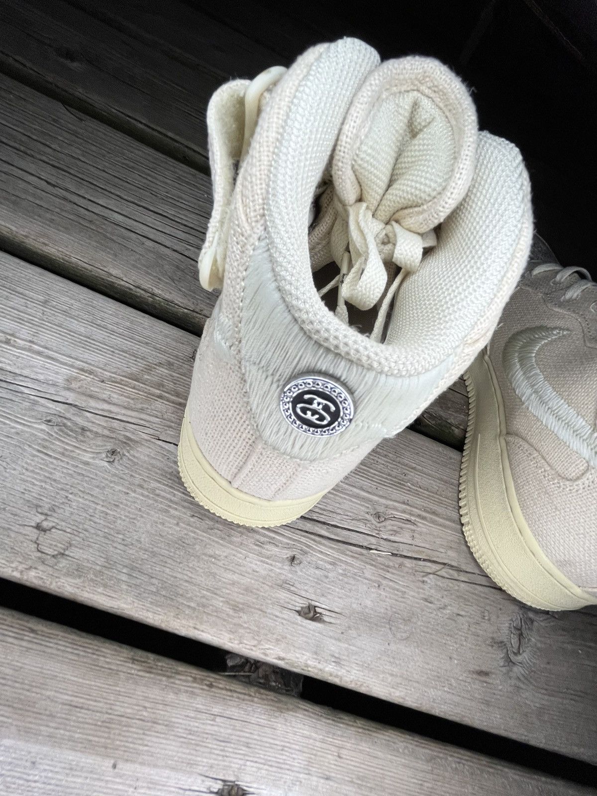 Nike × Stussy Stussy X Nike Air Force 1 OG ALL Beige Size US 9 / EU 42 - 8 Thumbnail