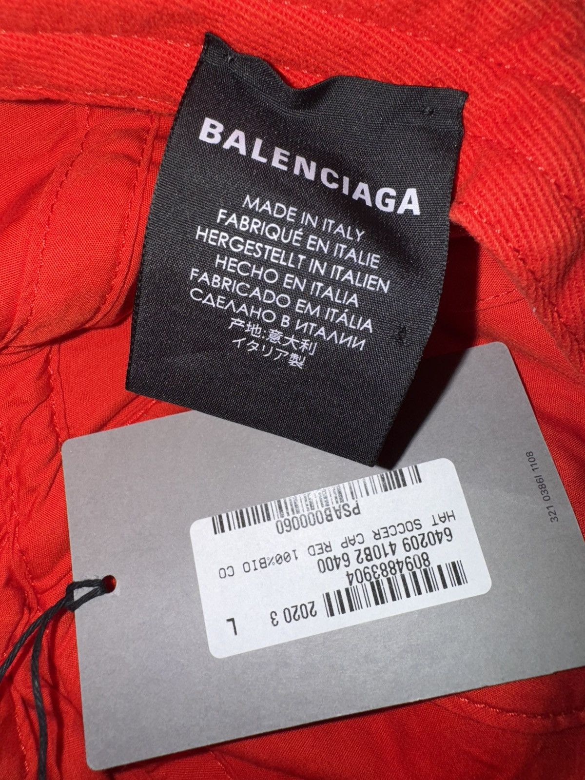 Balenciaga Balenciaga Soccer Cap Red M Size ONE SIZE - 6 Thumbnail