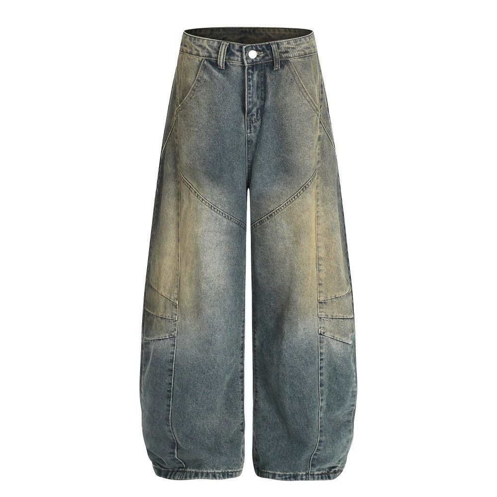 Vintage Men's street patchwork washed distressed scimitar jeans Size US 32 / EU 48 - 1 Thumbnail