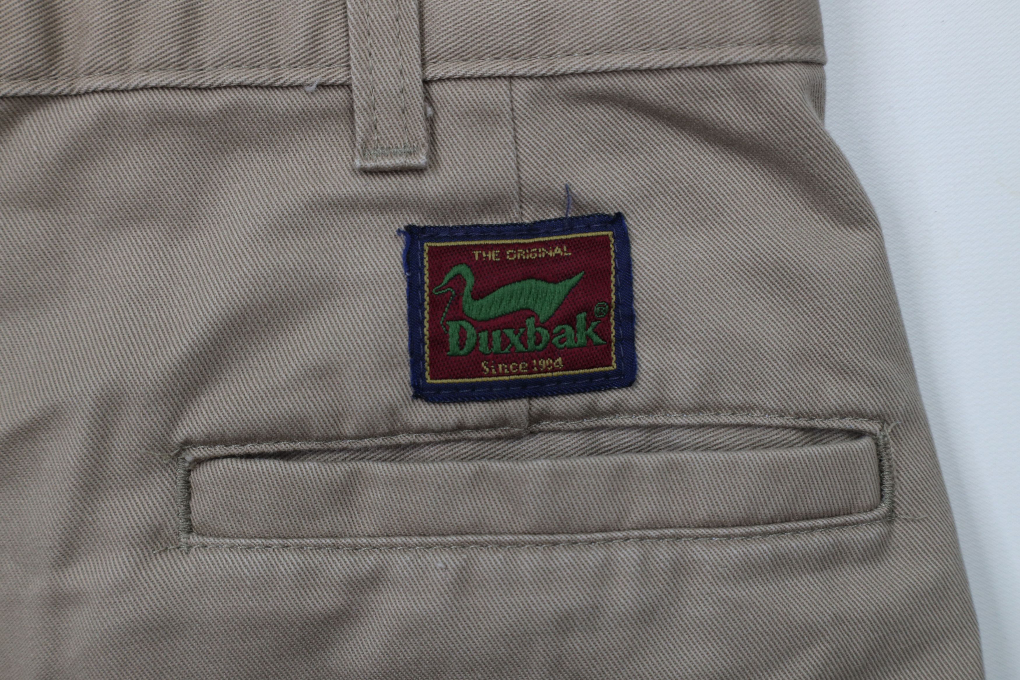 Vintage Vintage 90s Duxbak Straight Leg Chino Pants Beige Cotton Size US 32 / EU 48 - 12 Thumbnail