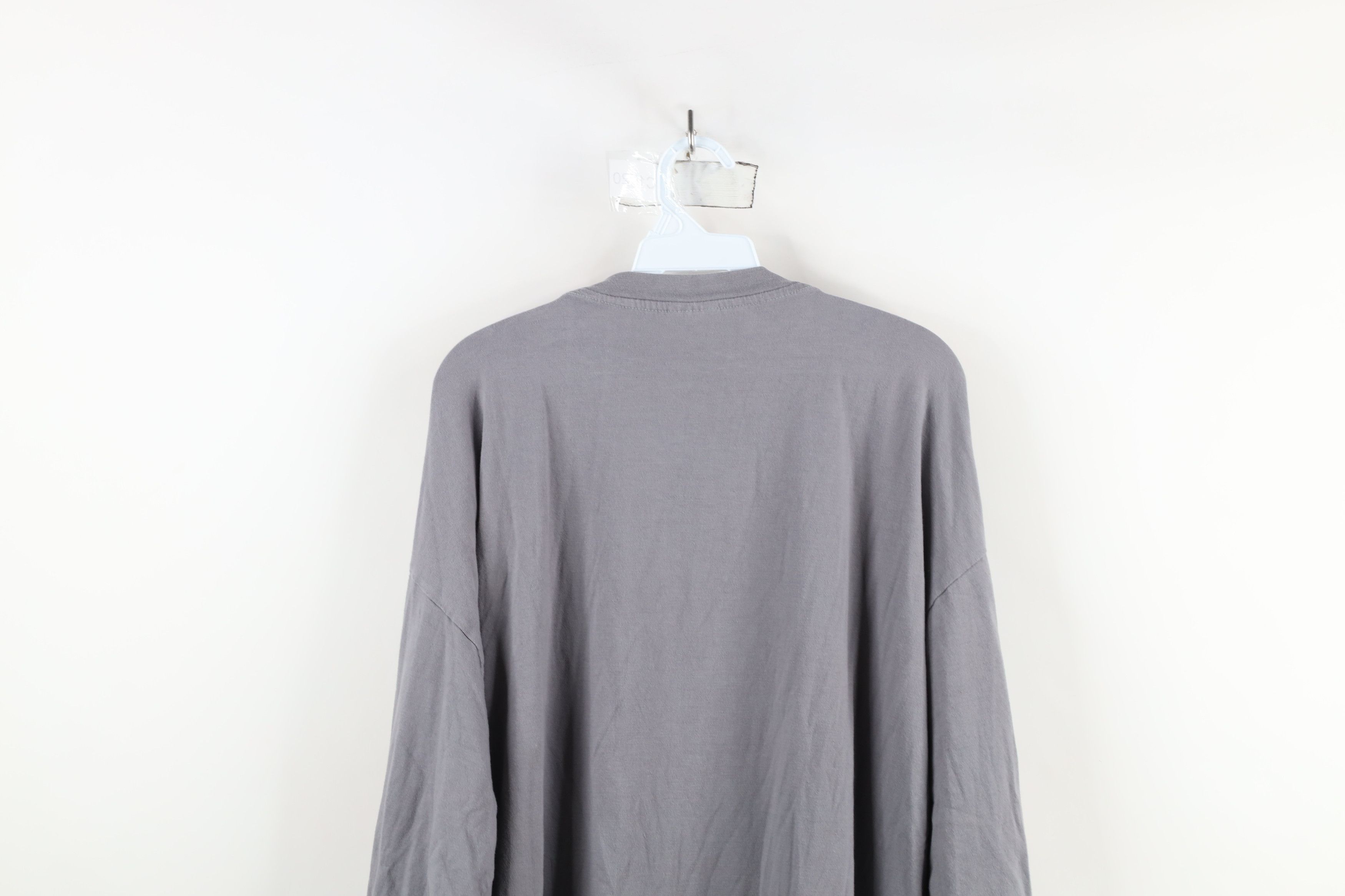 Vintage Vintage 90s Y2K Streetwear Long Sleeve T-Shirt Gray Cotton Size US XXL / EU 58 / 5 - 11 Thumbnail