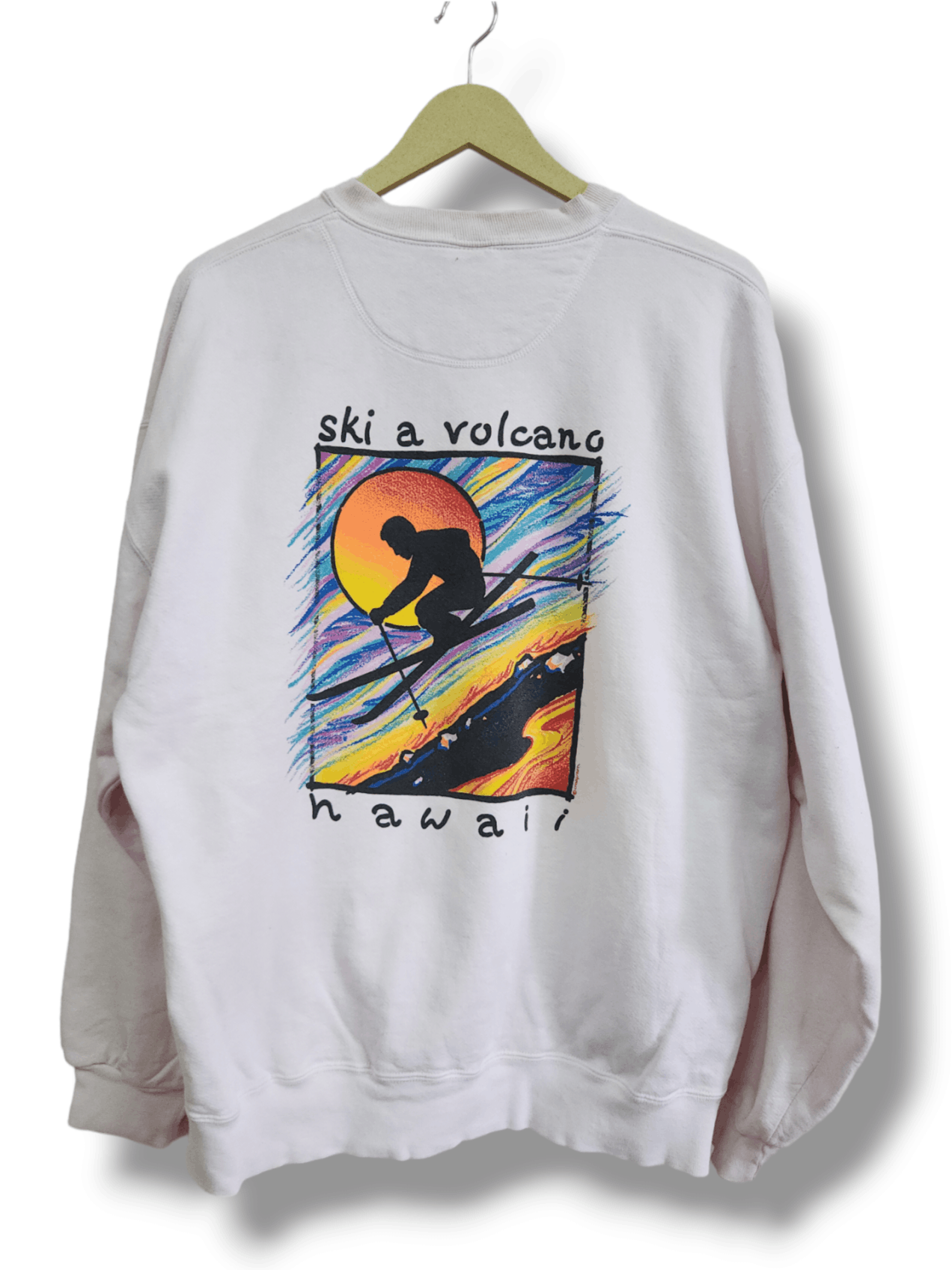 Other Vintage 1980s Ski A Volcano Hawaii Crazy Shirts Sweater Size US L / EU 52-54 / 3 - 1 Thumbnail