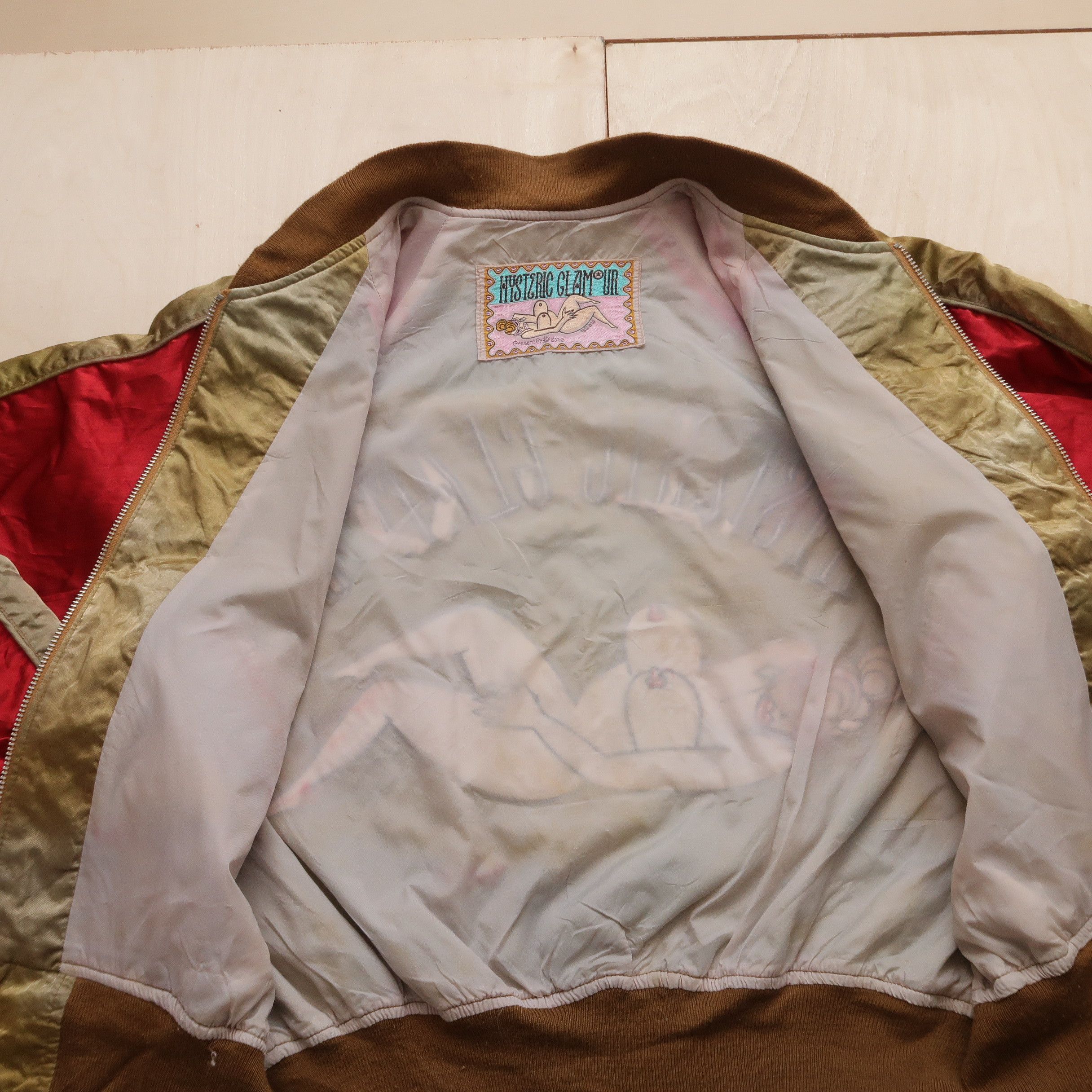 Hysteric Glamour 1989s Hysteric Glamour Nobu Sukajan Faded Jacket Naked Girl Size US L / EU 52-54 / 3 - 9 Thumbnail