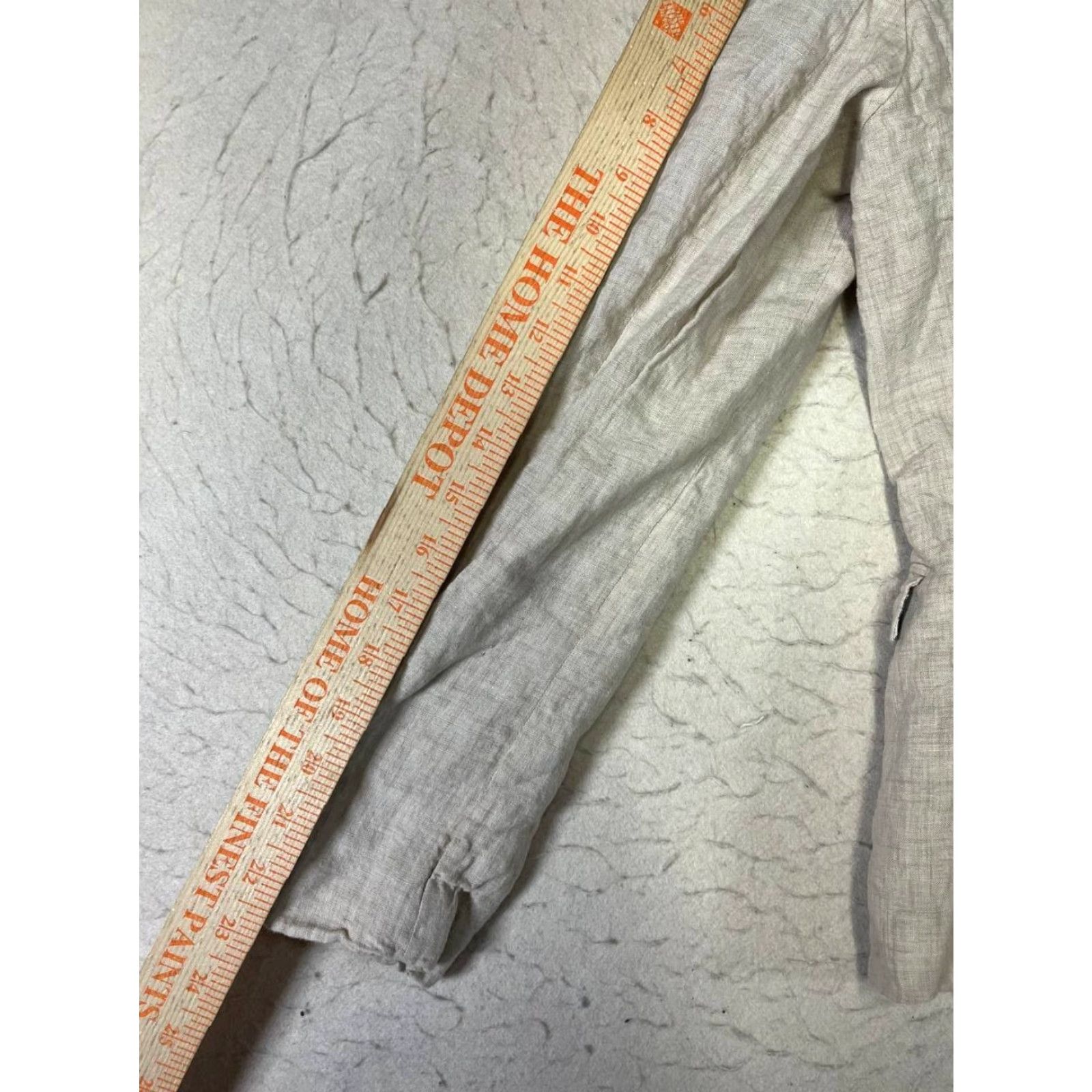 Zara Zara Blazer Womens L Blazer Beige 100% Linen Lined Coat Jacket Long Sleeve Buttoned Mid-Length RegularFit Size L / US 10 / IT 46 - 3 Thumbnail