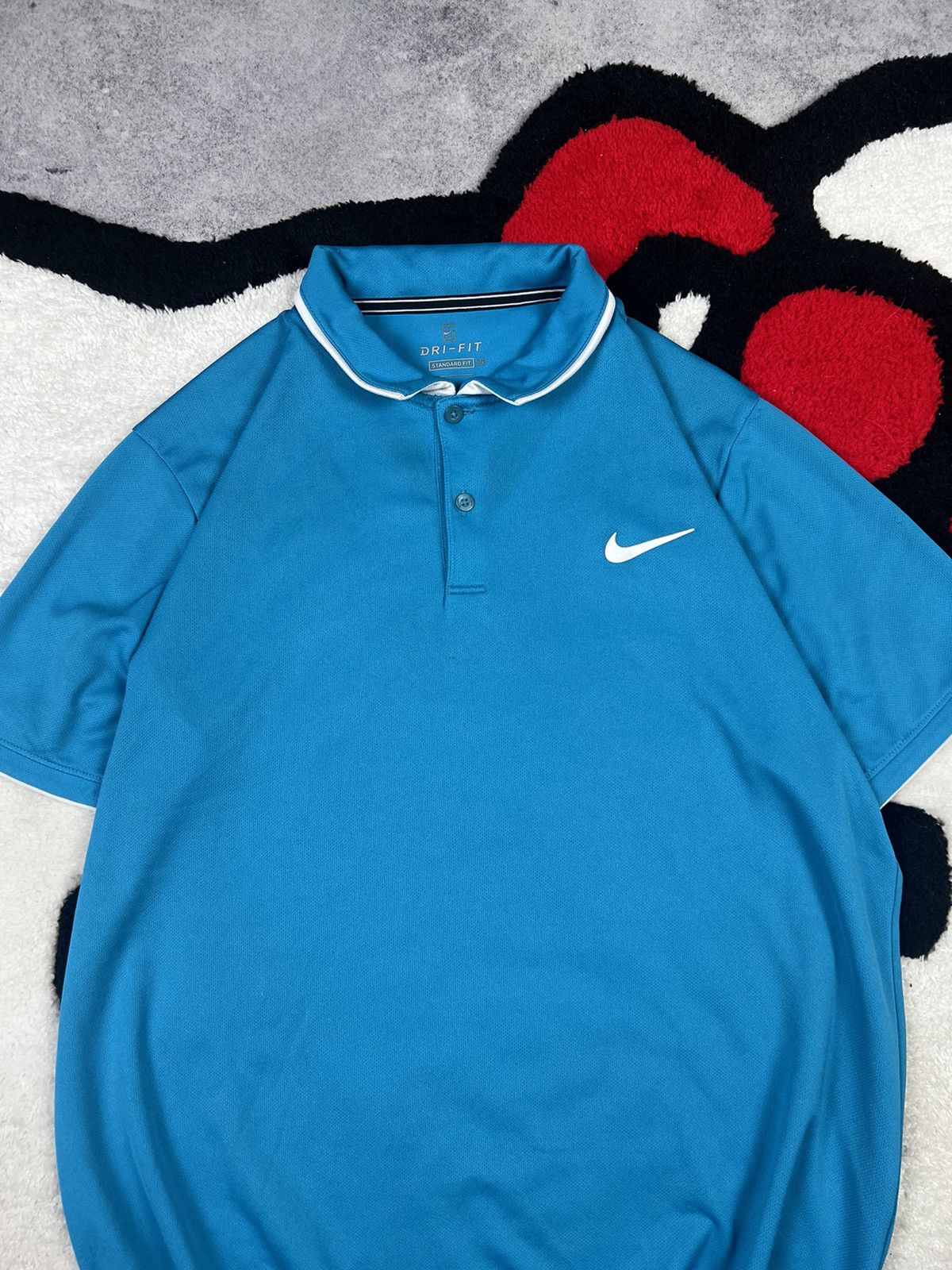 Nike Nike Court Tennis Dri-Fit Blue Polo Shirt Size US L / EU 52-54 / 3 - 5 Thumbnail