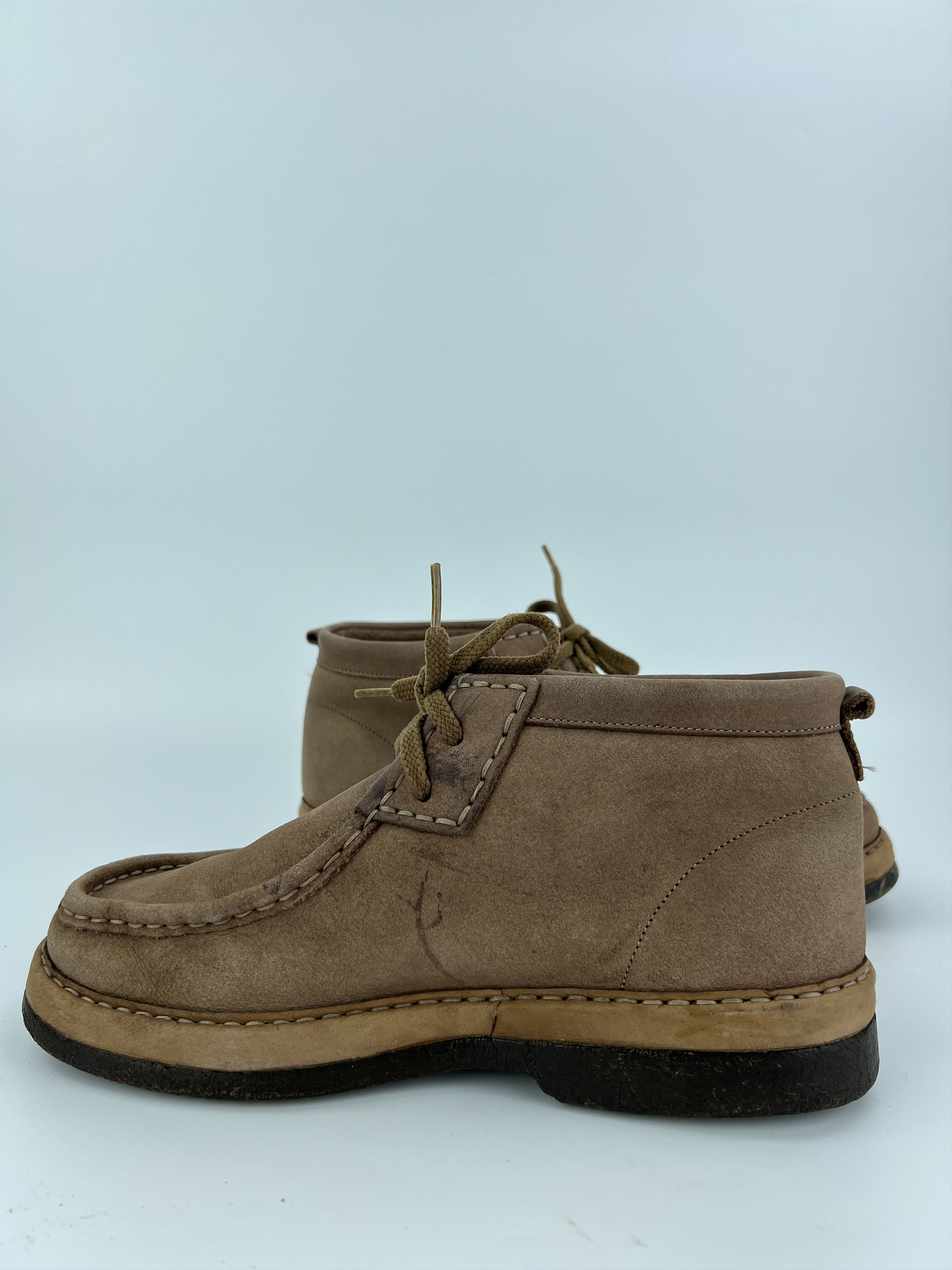 Clarks Vintage Jilgit by Clarks Wallabee Beige Leather Mid Boots Size US 8 / EU 41 - 6 Thumbnail