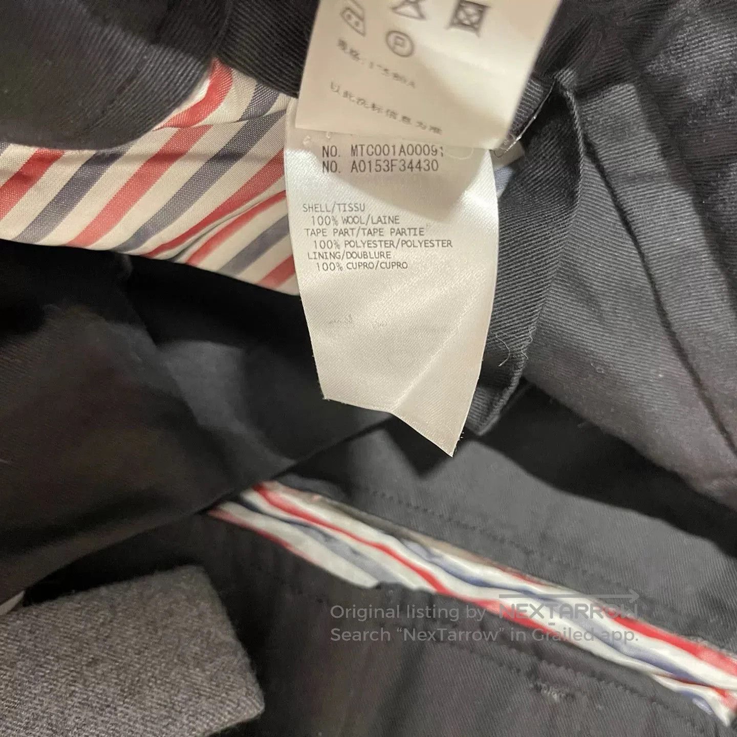 Thom Browne thom browne flannel trousers with four stripes. Size US 44 / EU 60 - 4 Thumbnail