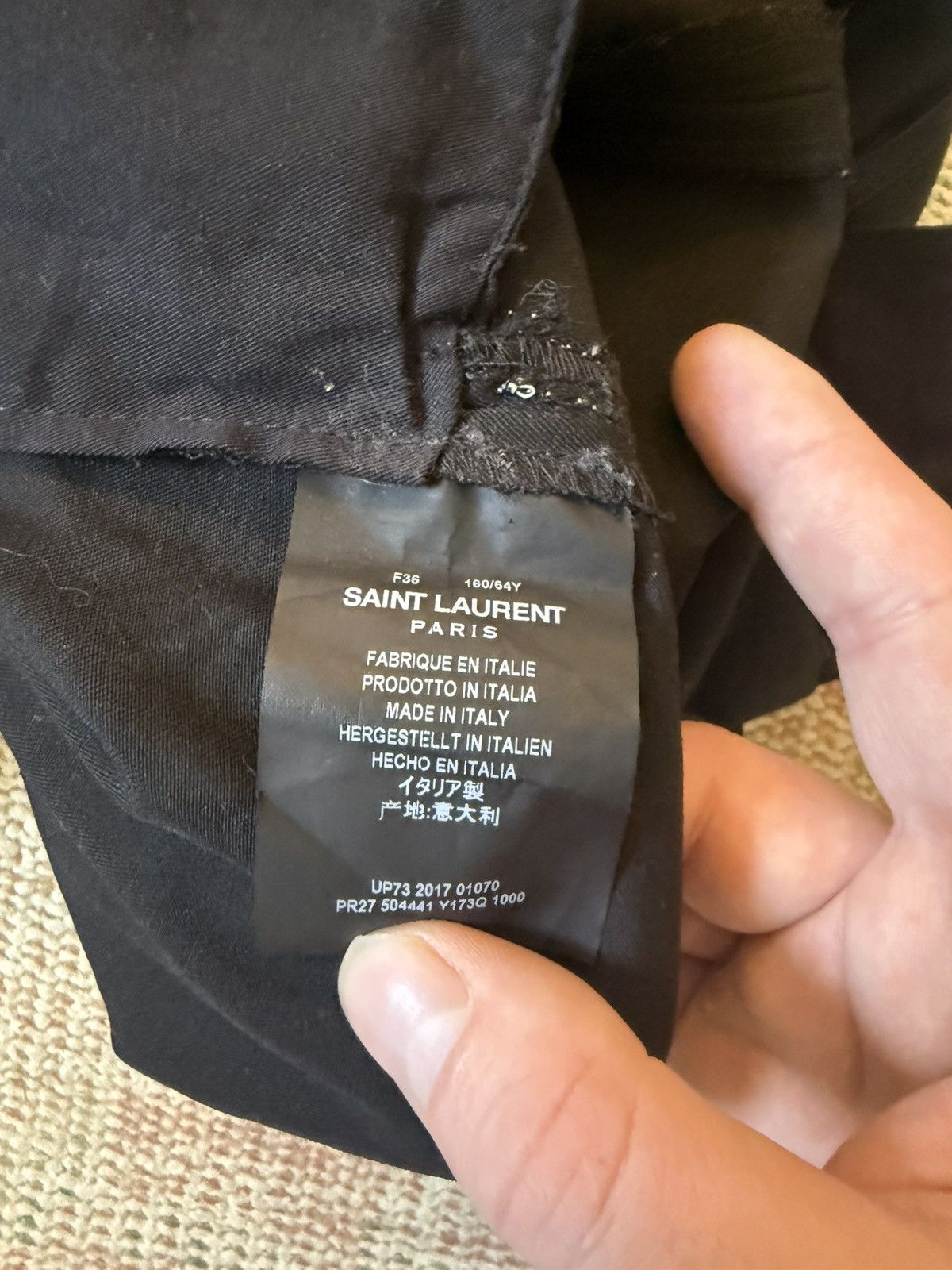 Saint Laurent Paris Saint Laurent Paris Striped Pants Size US 31 - 8 Thumbnail