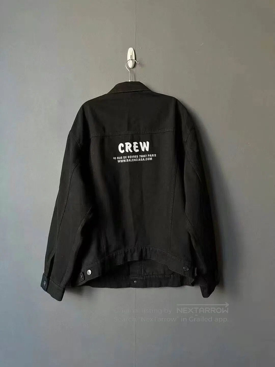 Balenciaga Balenciaga Black Crew Denim Jacket. Size US S / EU 44-46 / 1 - 2 Thumbnail