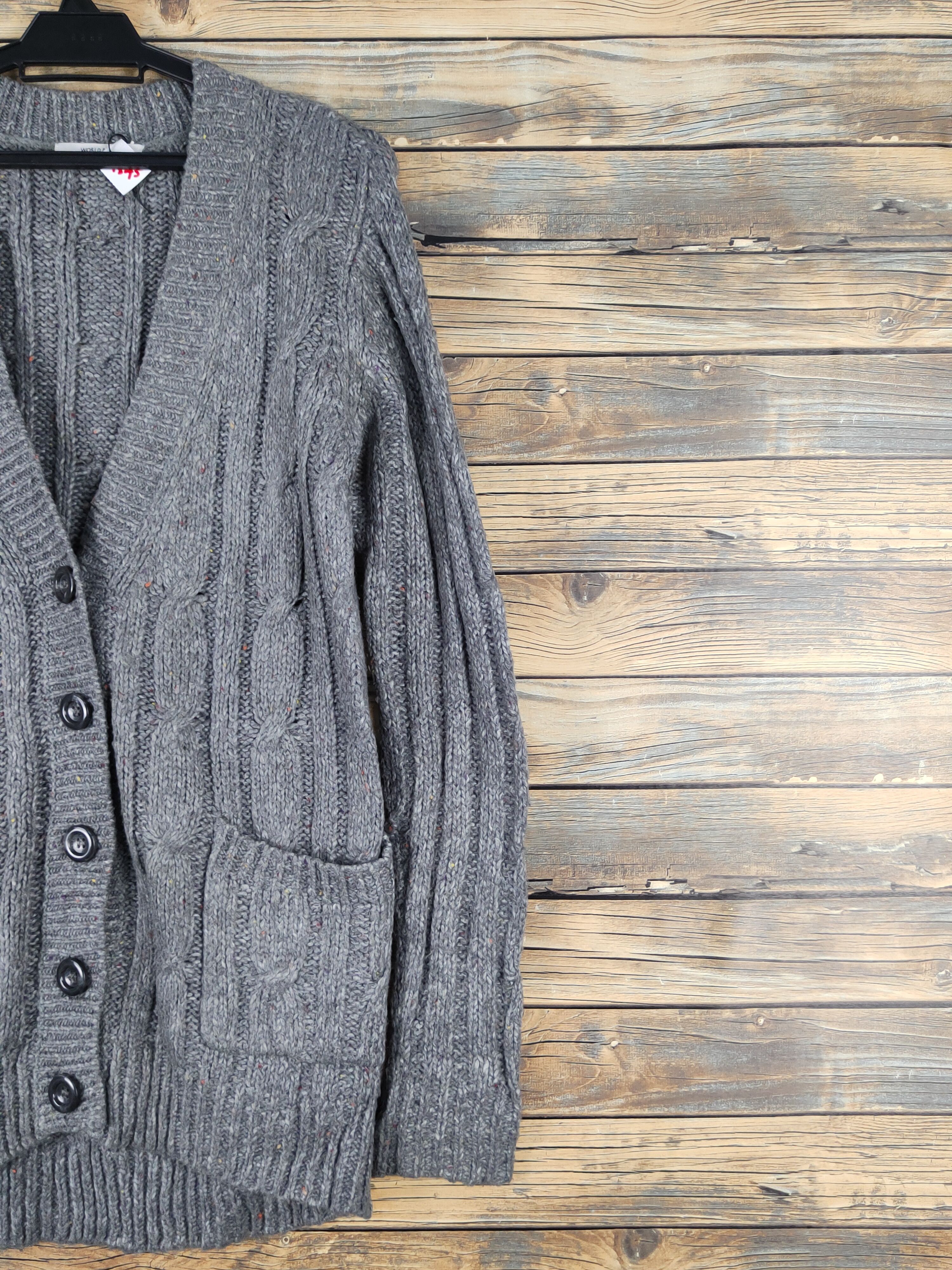 Aran Isles Knitwear World Basic Dark Gray Knitwear Cardigan #W1345 Size US M / EU 48-50 / 2 - 5 Thumbnail
