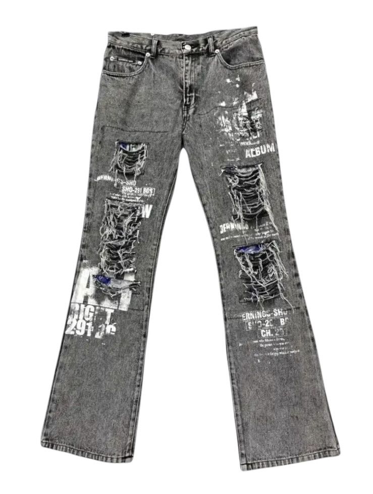 Seditionaries 90’s RETRO PUNK FLARE🔥STUDIO SHO Ripped Distressed Denim💥 Size US 30 / EU 46 - 4 Thumbnail