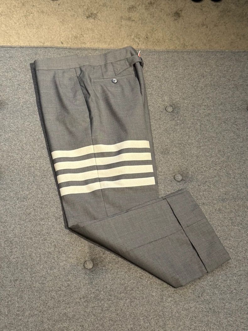 Thom Browne Thom Browne Classic medium gray four-bar suit pants 2503-N Size 44R - 3 Thumbnail