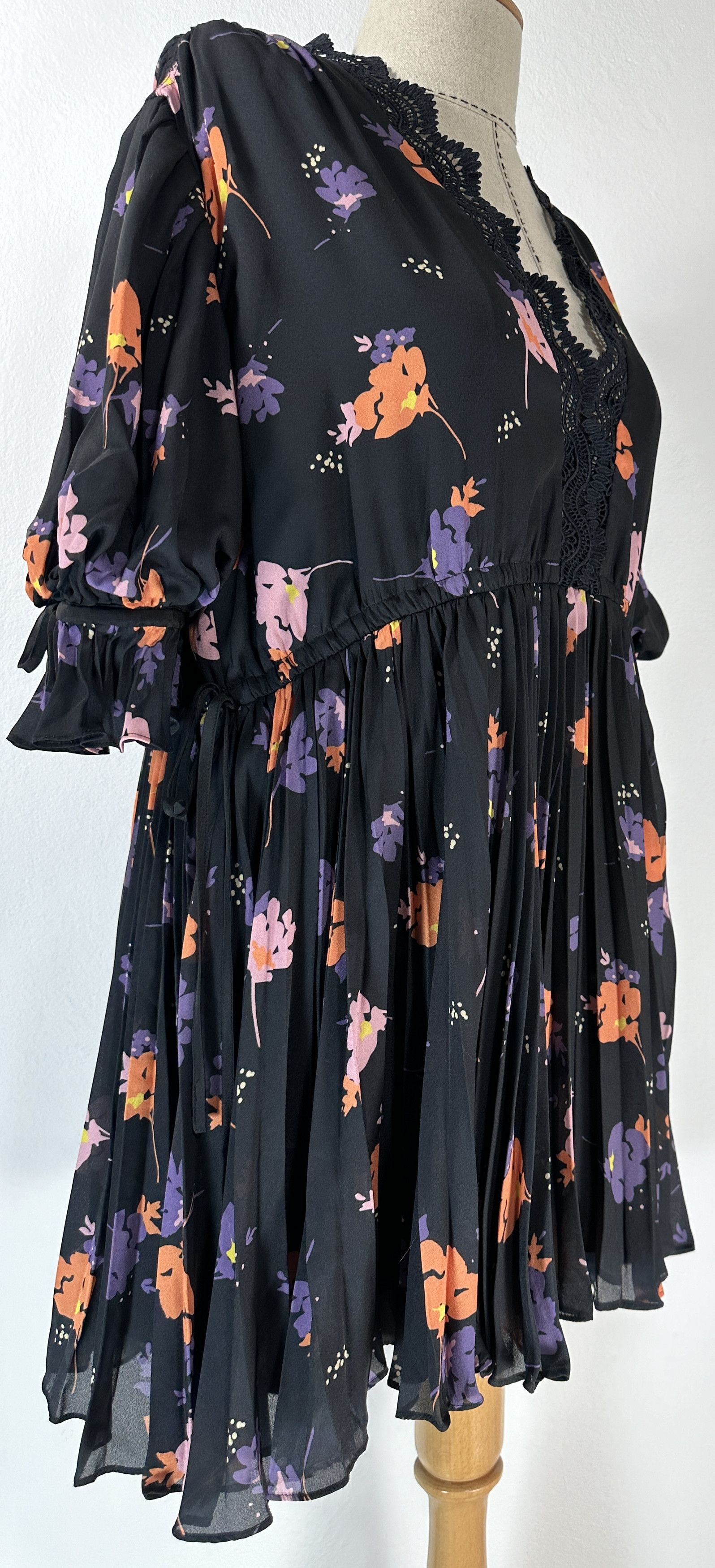 Self-Portrait Midi Dress Floral Size M / US 6-8 / IT 42-44 - 4 Thumbnail