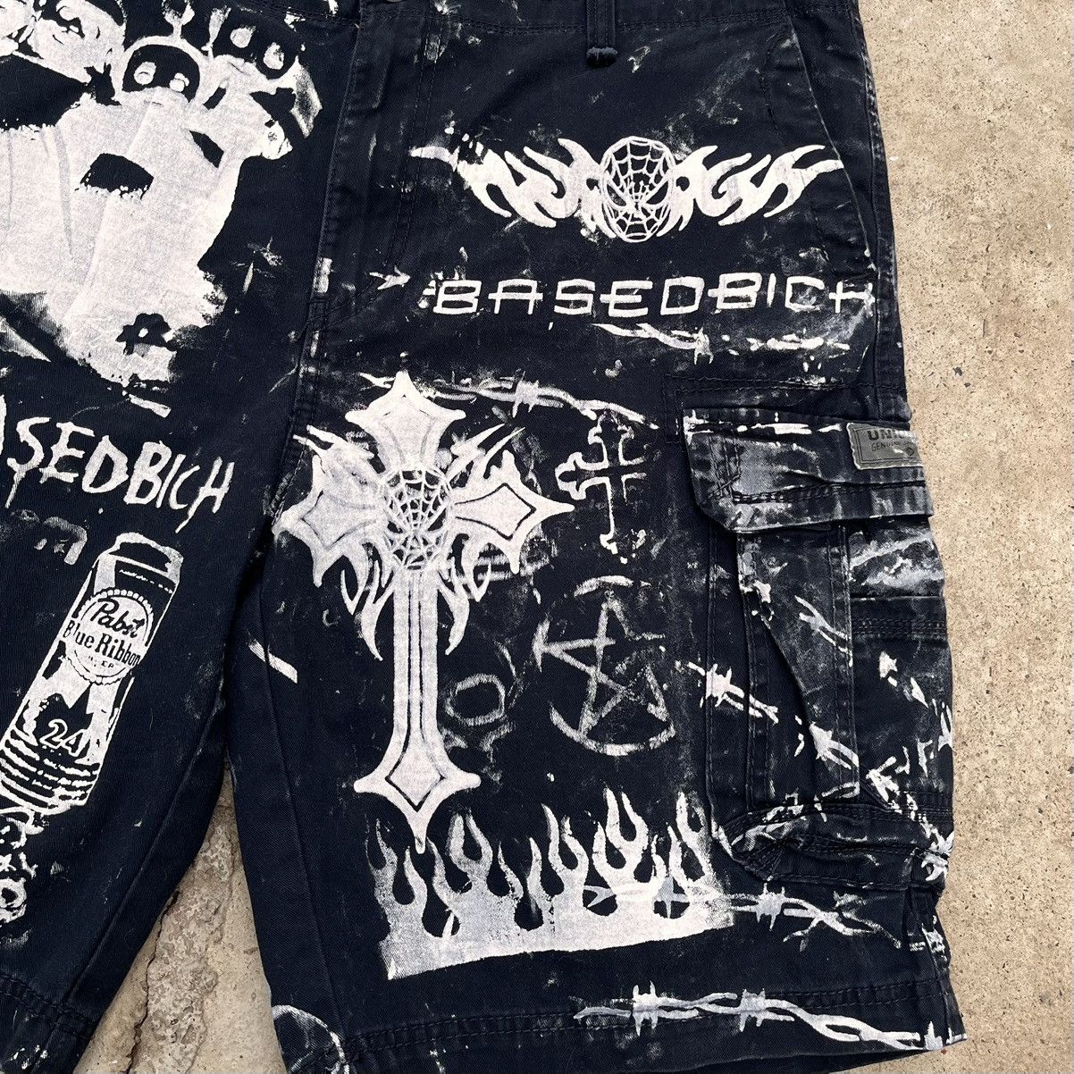 Designer Basedbich 1of1 printed shorts size 40x11 Size US 40 / EU 56 - 5 Thumbnail