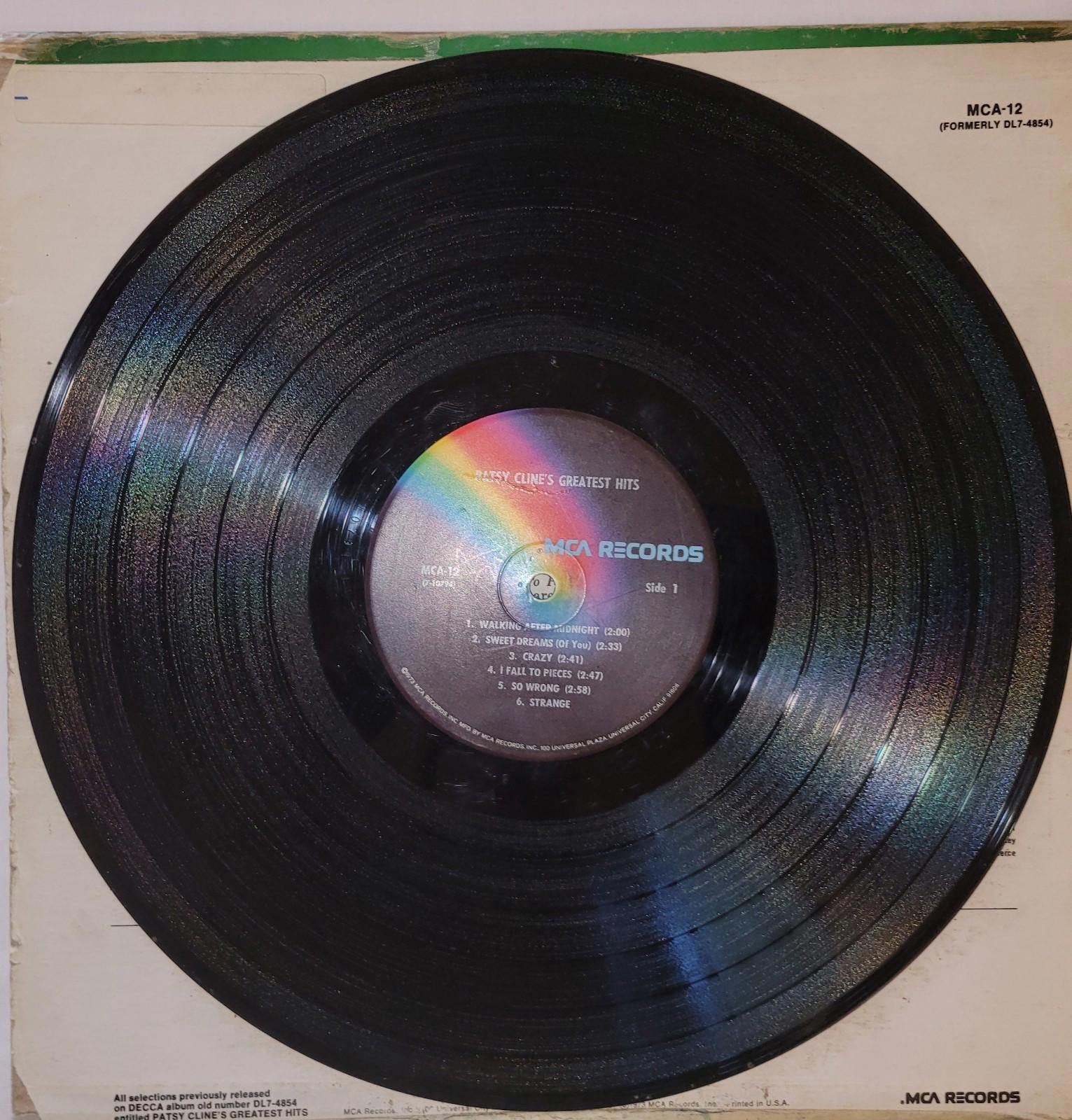 Designer PATSY CLINE'S GREATEST HITS 1973 MCA RECORDS Size ONE SIZE - 3 Thumbnail
