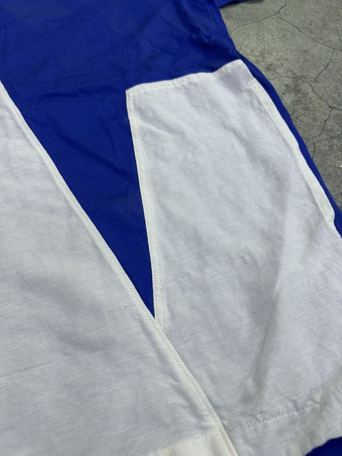 mercibeaucoup Mercibeaucoup Blue & White Geometric Panel Tee Size US L / EU 52-54 / 3 - 6 Thumbnail