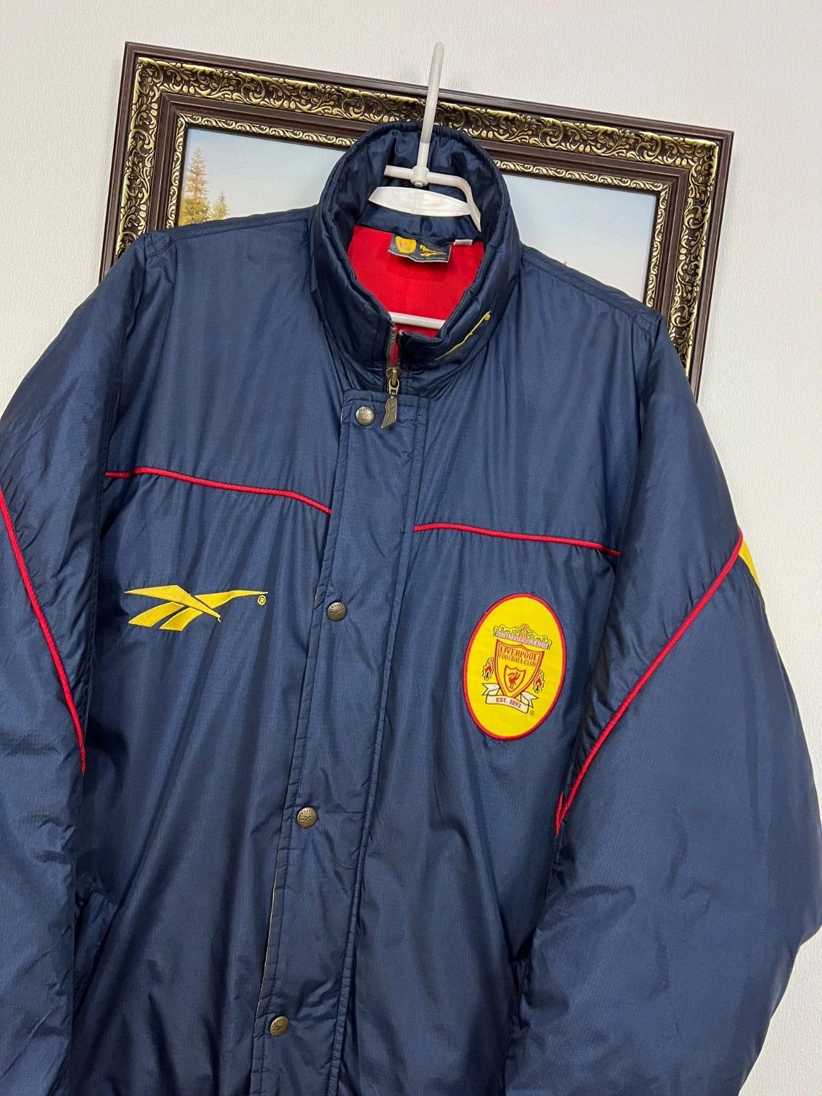 Reebok Vintage 90's Reebok Liverpool Jacket Football Blue Bomber Size US S / EU 44-46 / 1 - 2 Thumbnail