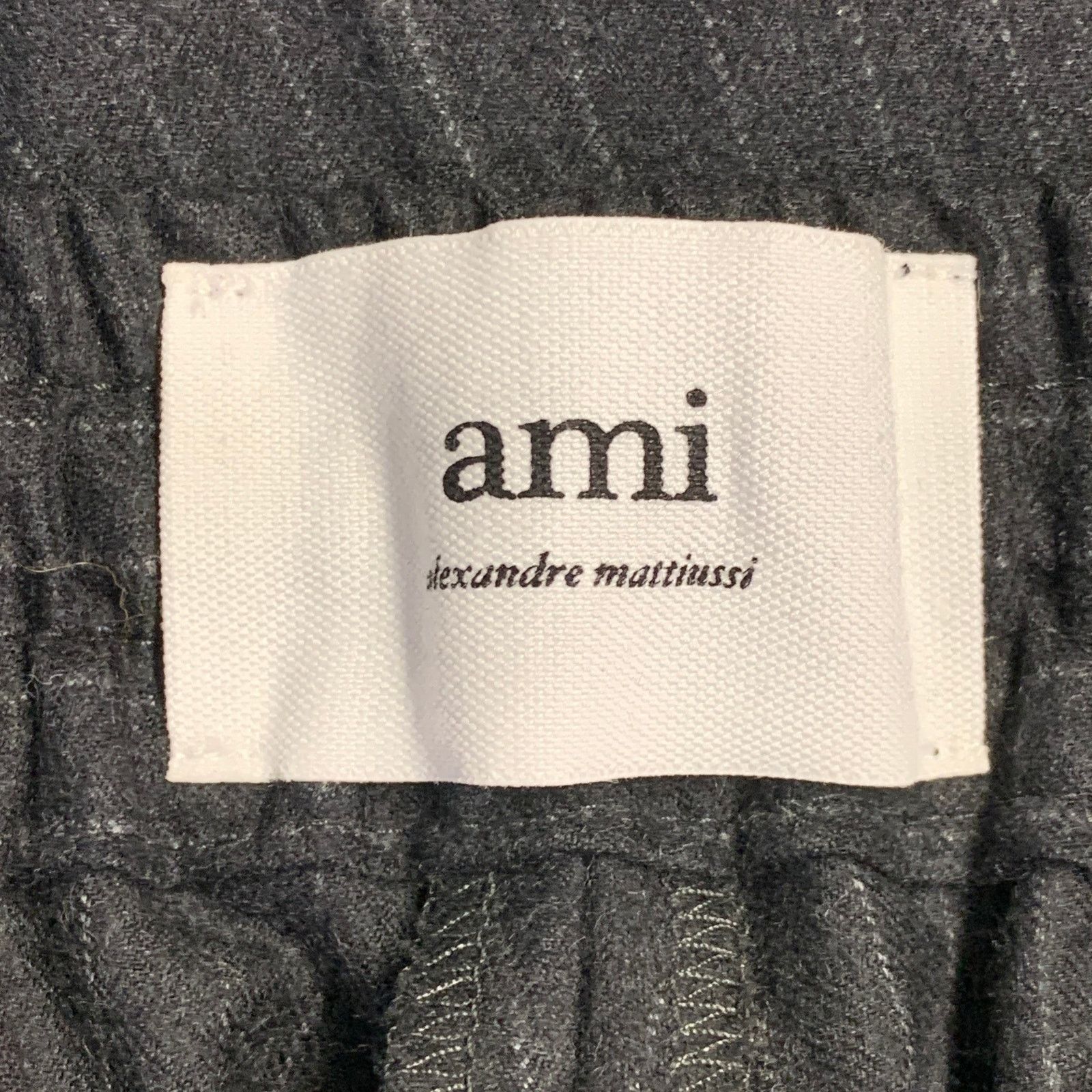 AMI Size XXL Grey White Pinstripe Virgin Wool Dress Pants Size US 35 - 4 Thumbnail