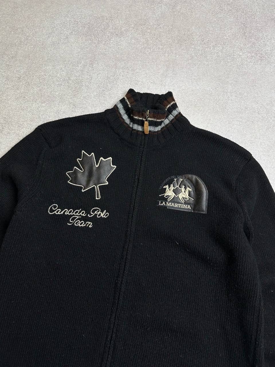 La Martina Vintage La Martina Canada Polo Team Y2K Knit Zip Sweater XL Size US XL / EU 56 / 4 - 4 Thumbnail