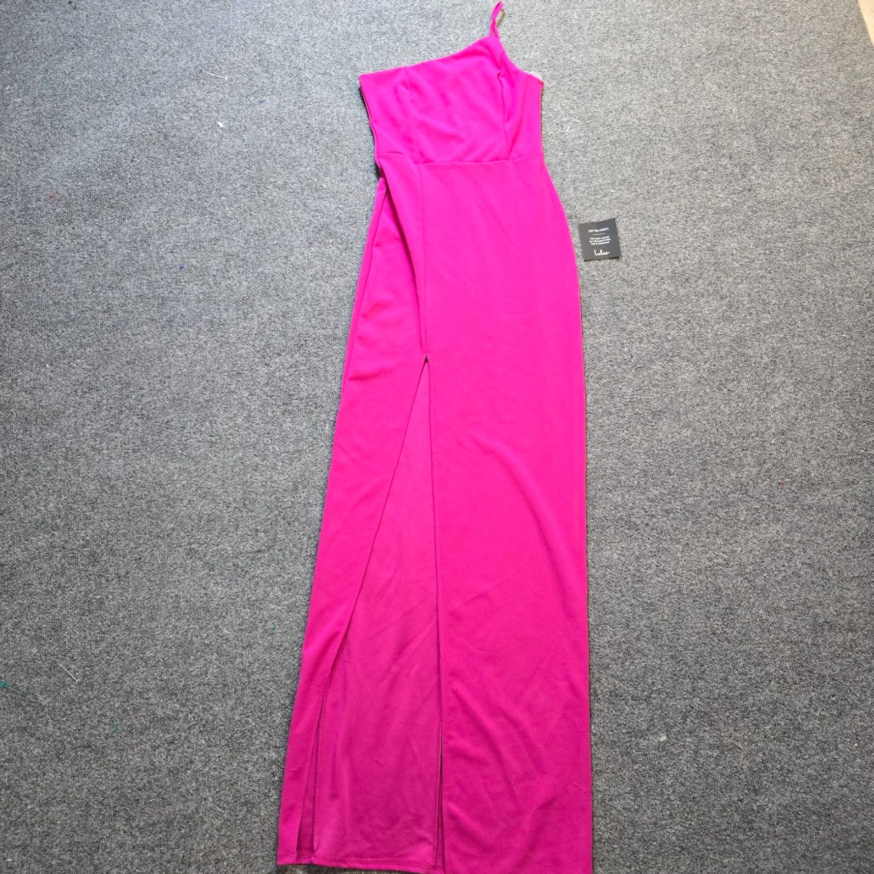 Lulus Lulus Dress Womens Size Small Pink Fitted Maxi Sleeveless Slit Cocktail Party Stretch Knit Polyester Spandex Size S / US 4 / IT 40 - 2 Thumbnail