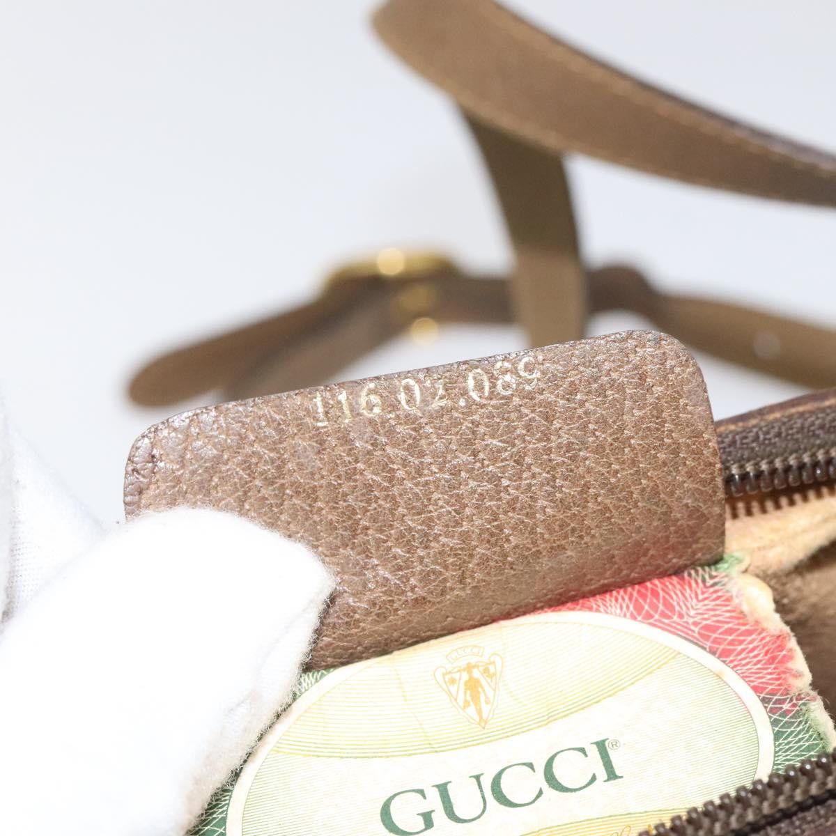 Gucci GUCCI GG Supreme Web Sherry Line Shoulder Bag Pvc Beige 116 Size ONE SIZE - 21 Thumbnail