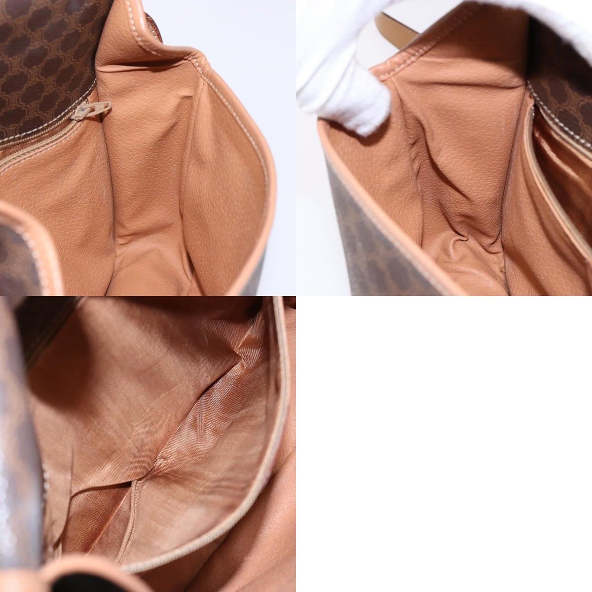 Celine CELINE Macadam Canvas Shoulder Bag Pvc Leather Brown Gold Size ONE SIZE - 12 Thumbnail