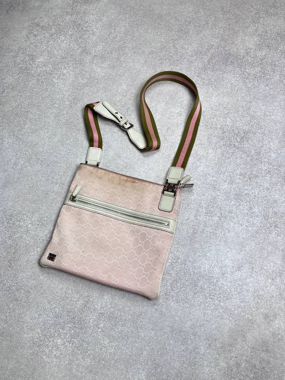 Gucci Vintage Gucci GG Pink Monogram Cross Body Bag Y2K Os Size ONE SIZE - 2 Thumbnail
