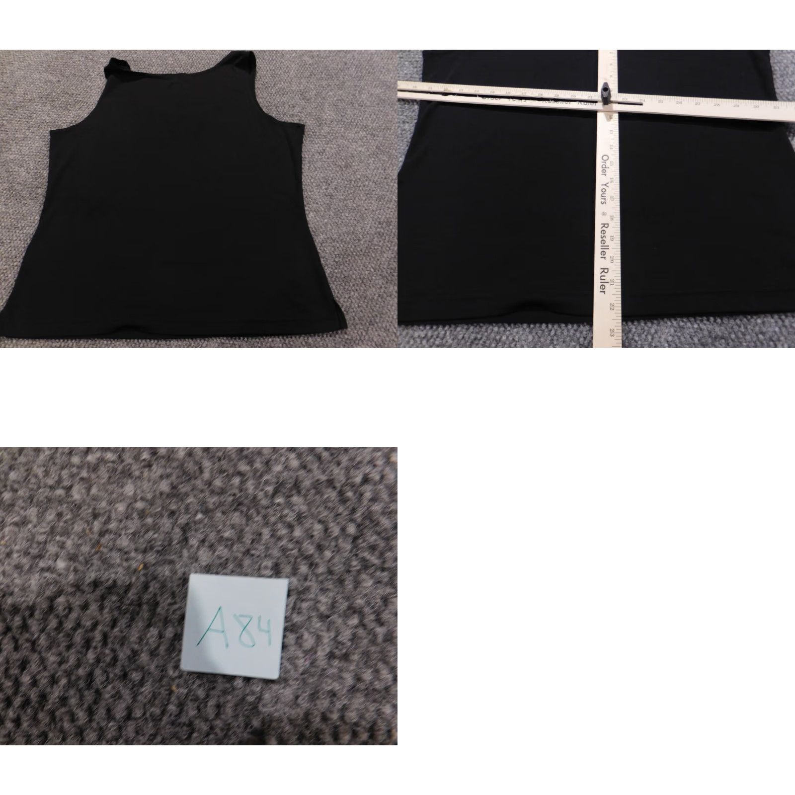 Vintage Cheryl Nash Womens Blouse XL Black Pullover Crew Neck Sleeveless Knit Stretch Button-Down Solid Modern Casual Size XL / US 12-14 / IT 48-50 - 8 Thumbnail