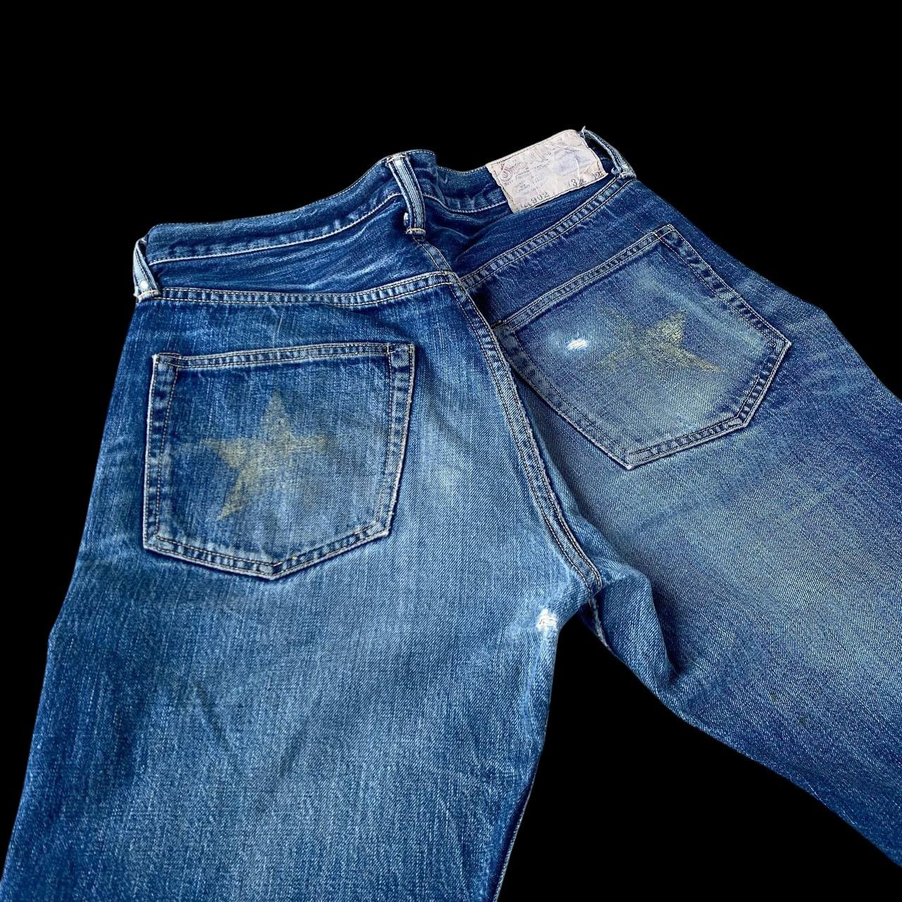 Sugar Cane Vintage Sugar Cane Lot 902 Selvedge Grunge Frayed StarPrint Size US 31 - 19 Thumbnail