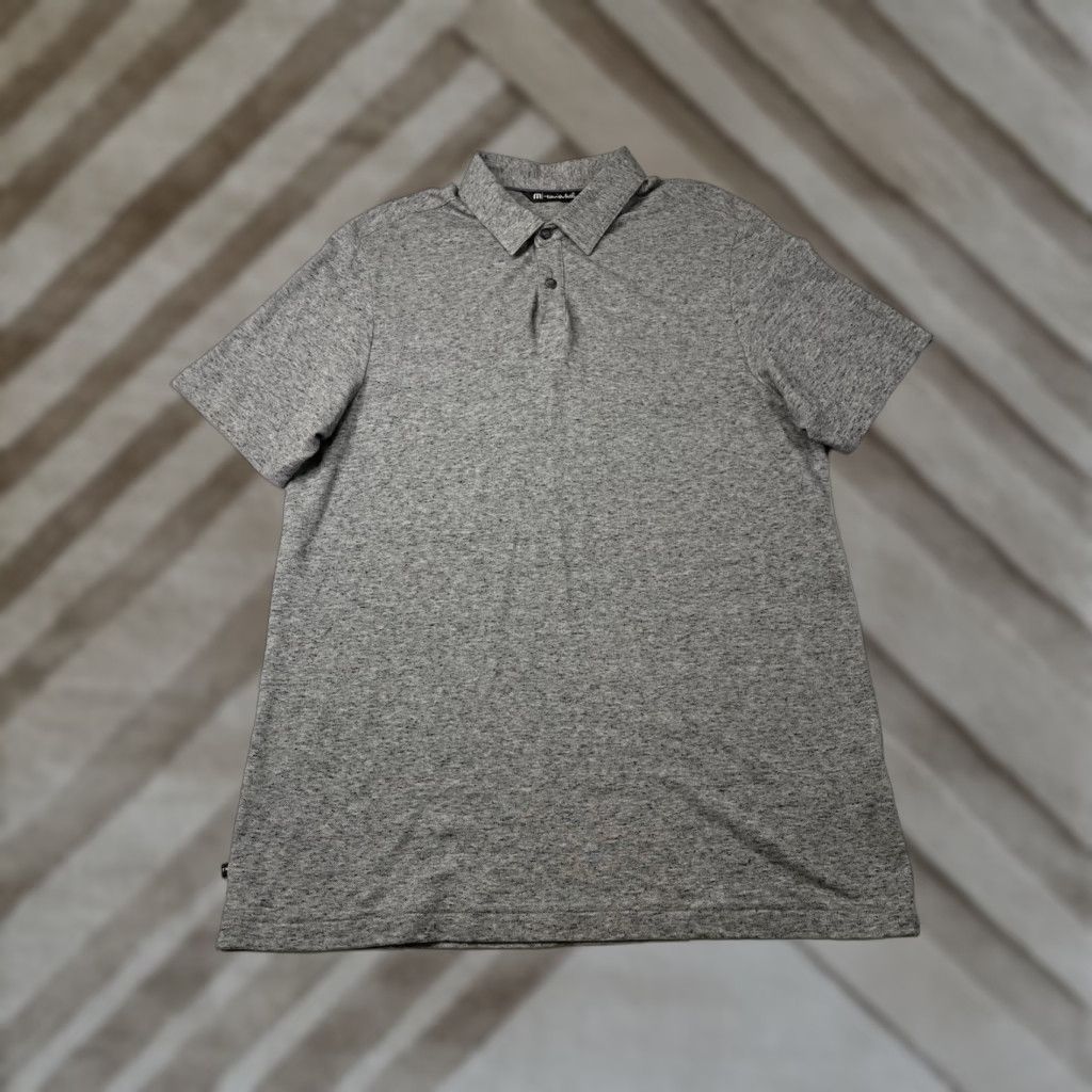 TravisMathew Travis Mathew Polo Mens M Gray Heathered Short Sleeve Golf Shirt Size US M / EU 48-50 / 2 - 1 Thumbnail